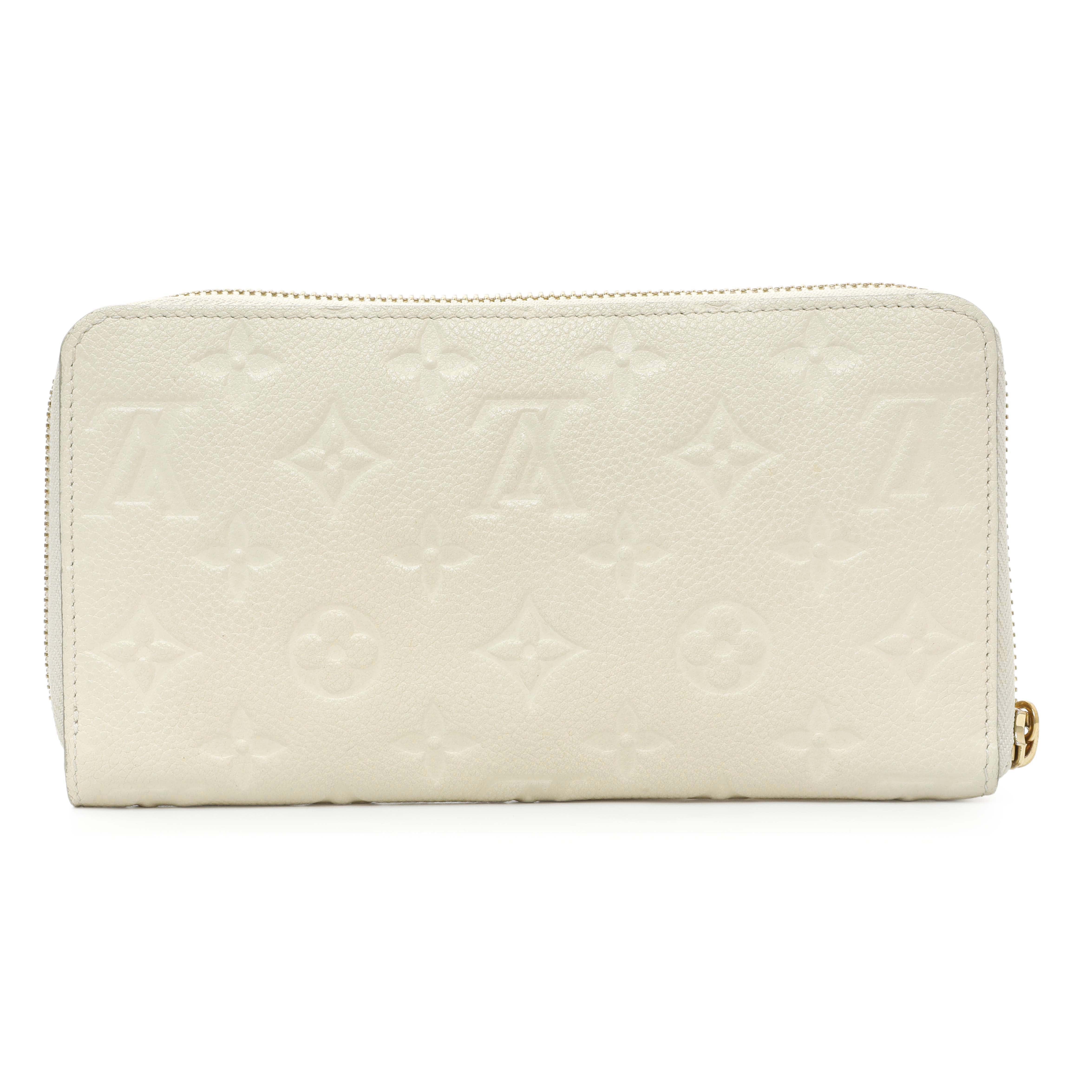 Louis Vuitton White Empreinte Zippy Organizer