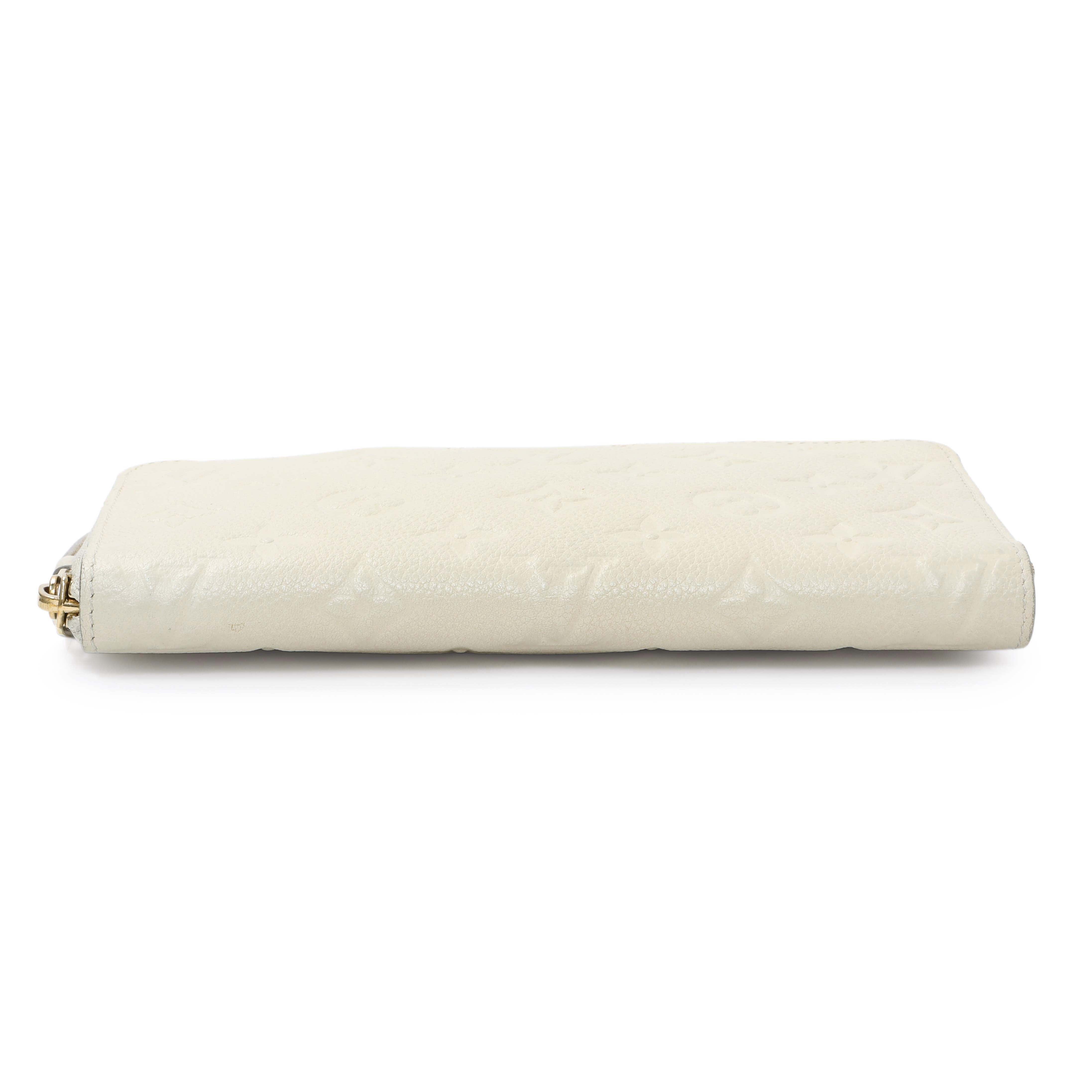 Louis Vuitton White Empreinte Zippy Organizer