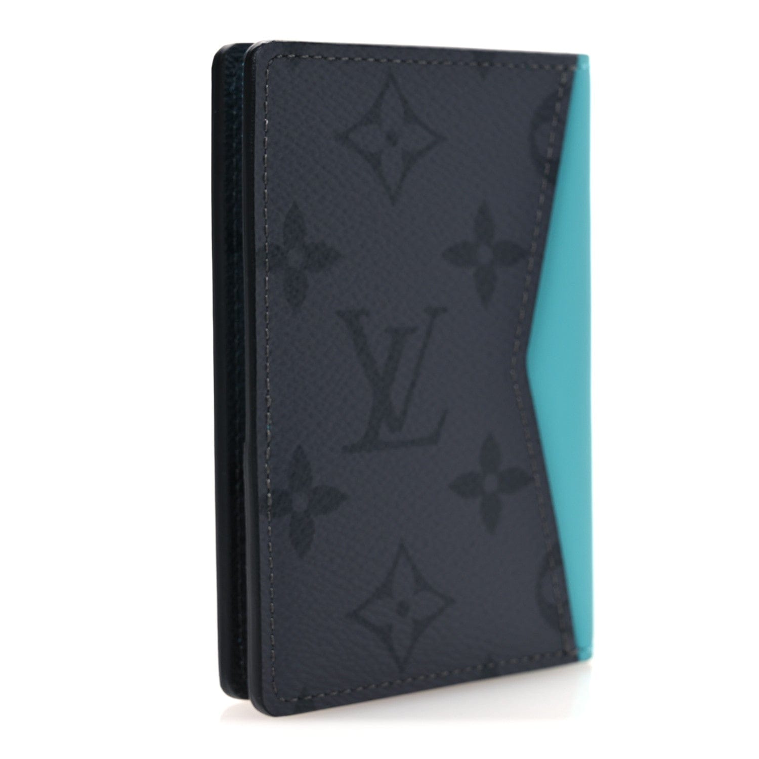 Louis Vuitton Monogram Macassar Pocket Organizer NM Turquoise