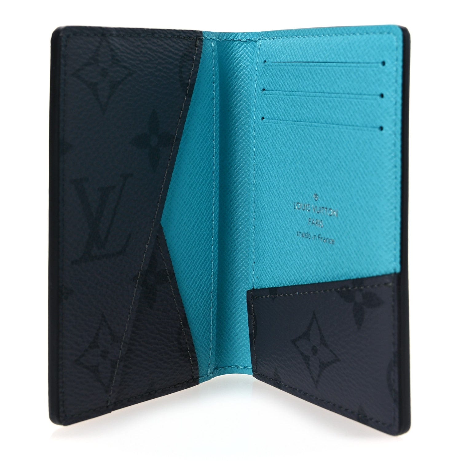 Louis Vuitton Monogram Macassar Pocket Organizer NM Turquoise
