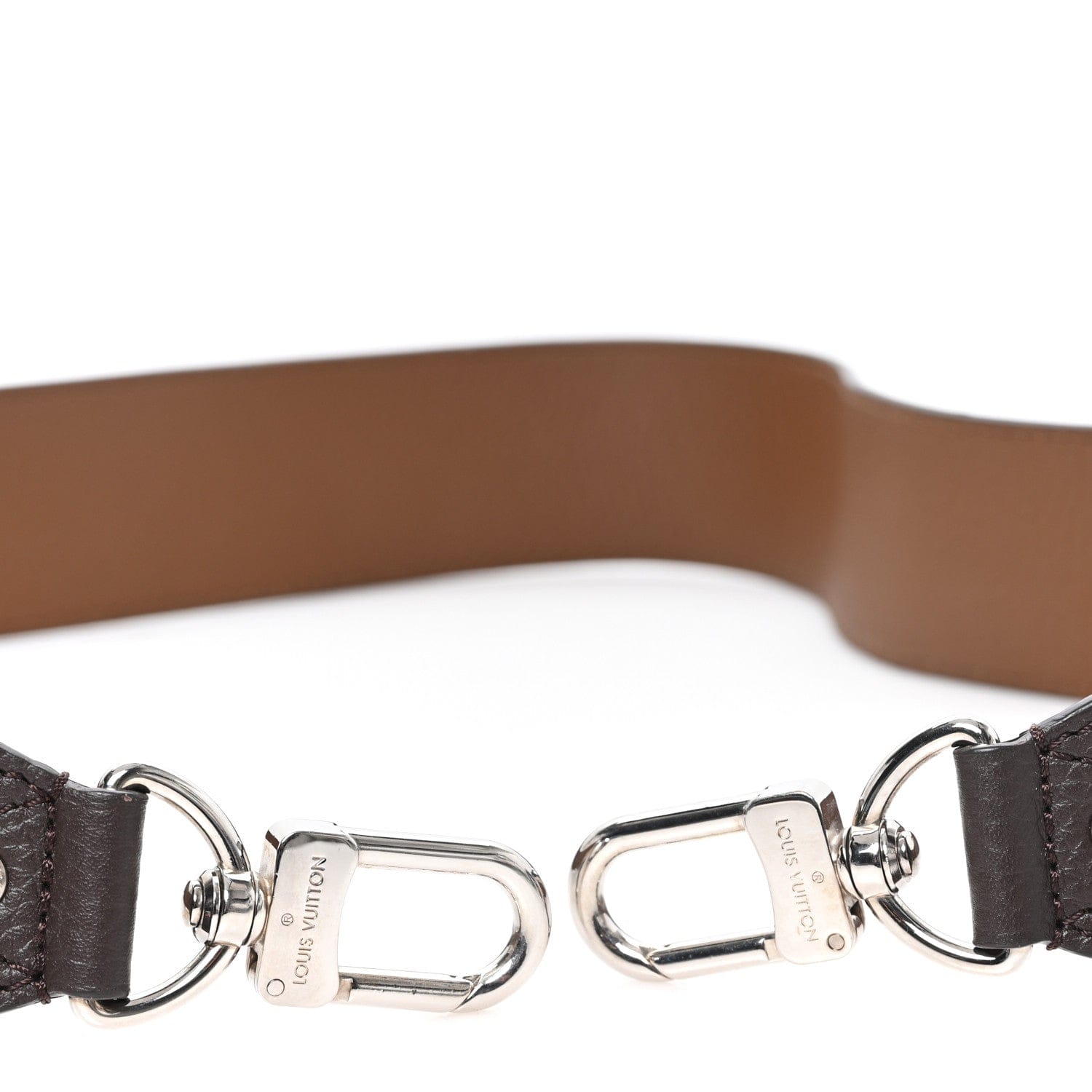 Louis Vuitton Taurillon Bandouliere Reversible Shoulder Strap Marron
