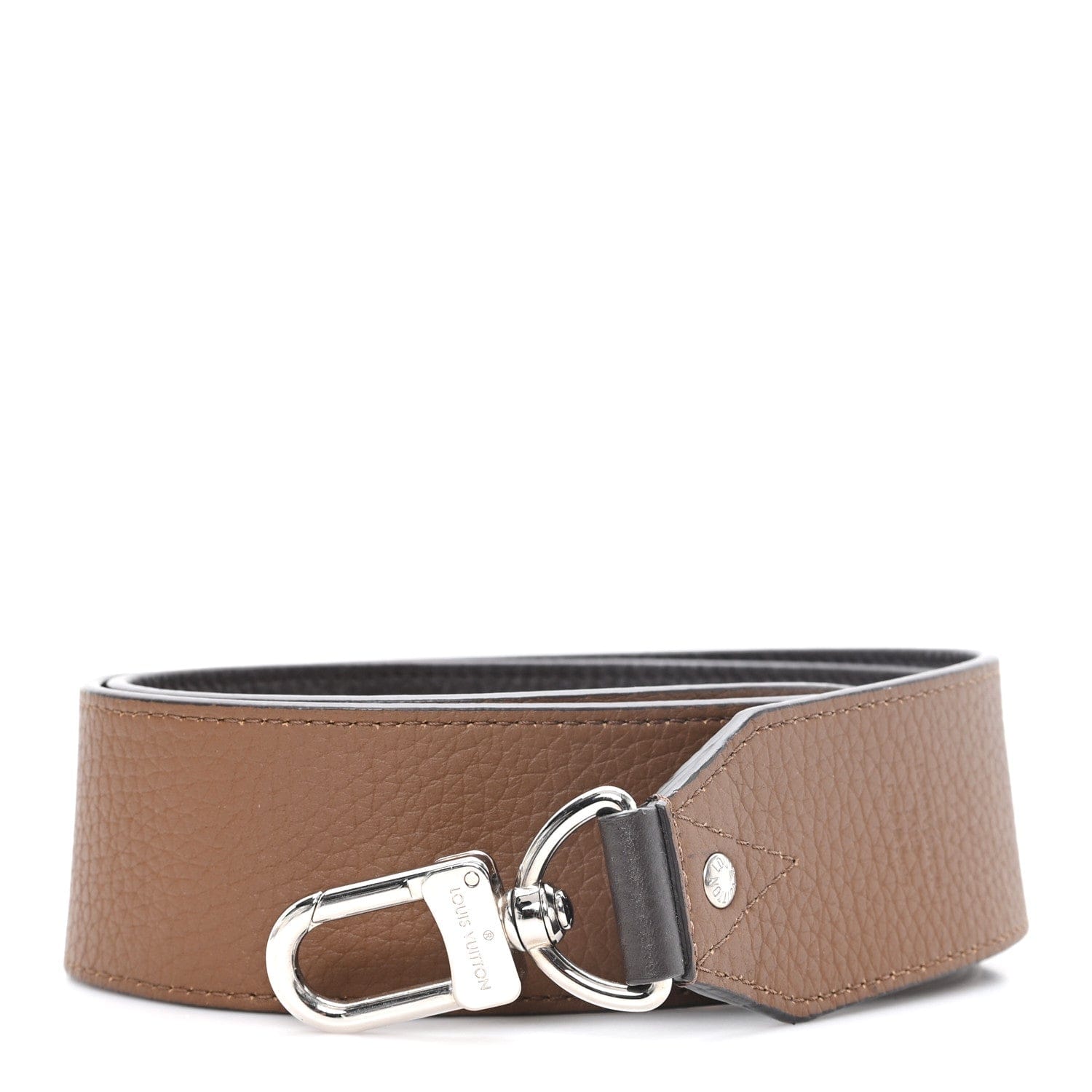 Louis Vuitton Taurillon Bandouliere Reversible Shoulder Strap Marron