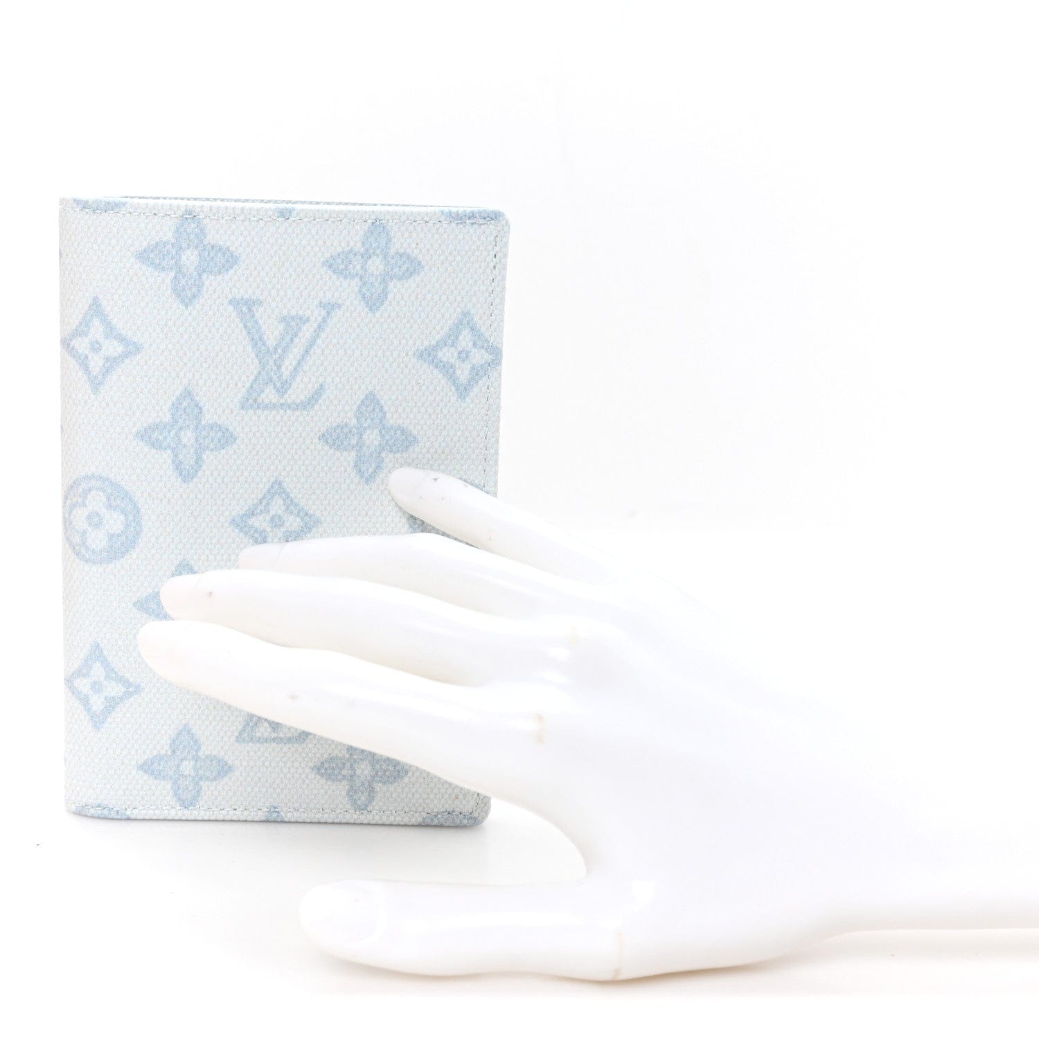 Louis Vuitton Monogram Origine Passport Cover Bleu Courrier