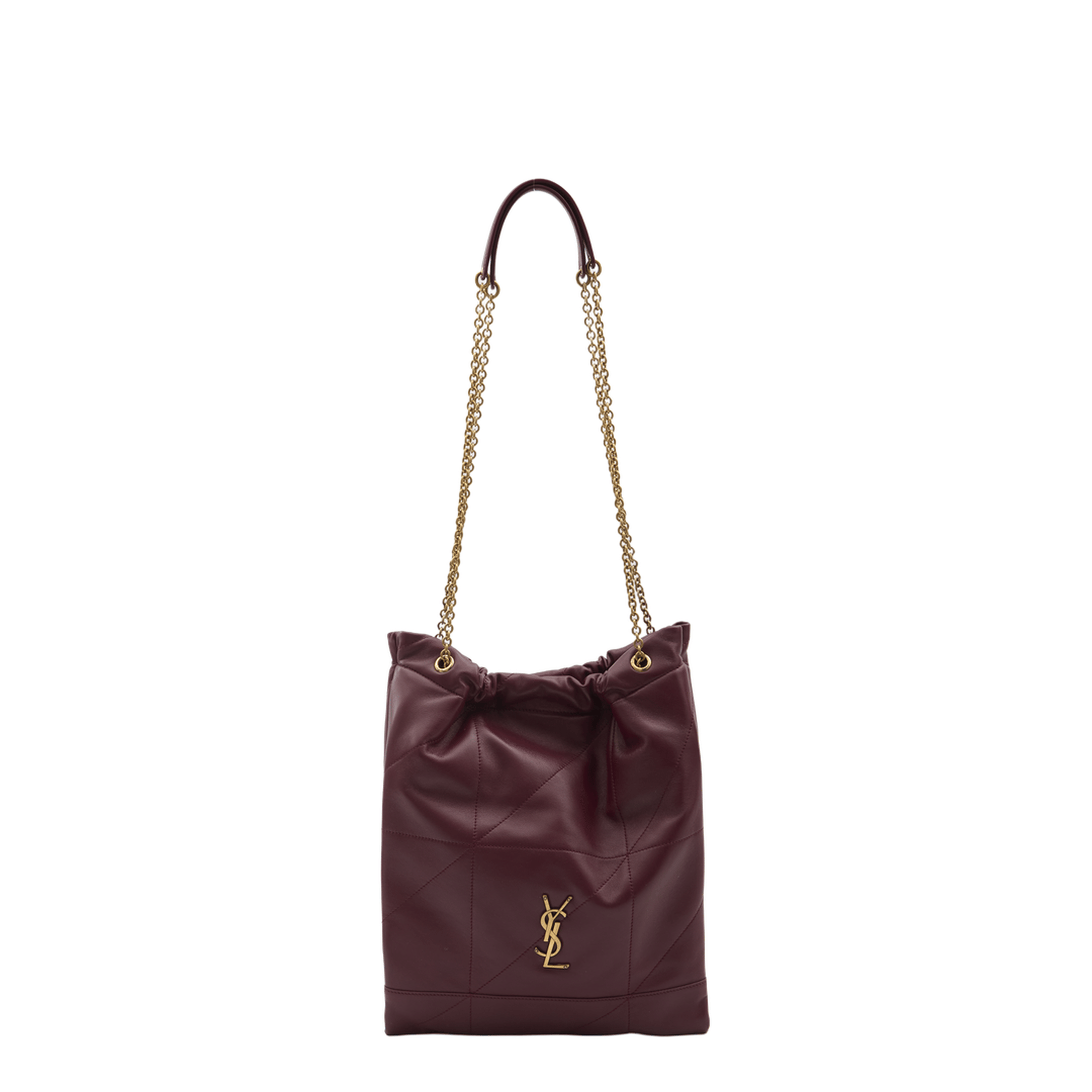 Saint Laurent Jamie Pochon Lambskin Shoulder Bag - Rouge Merlot