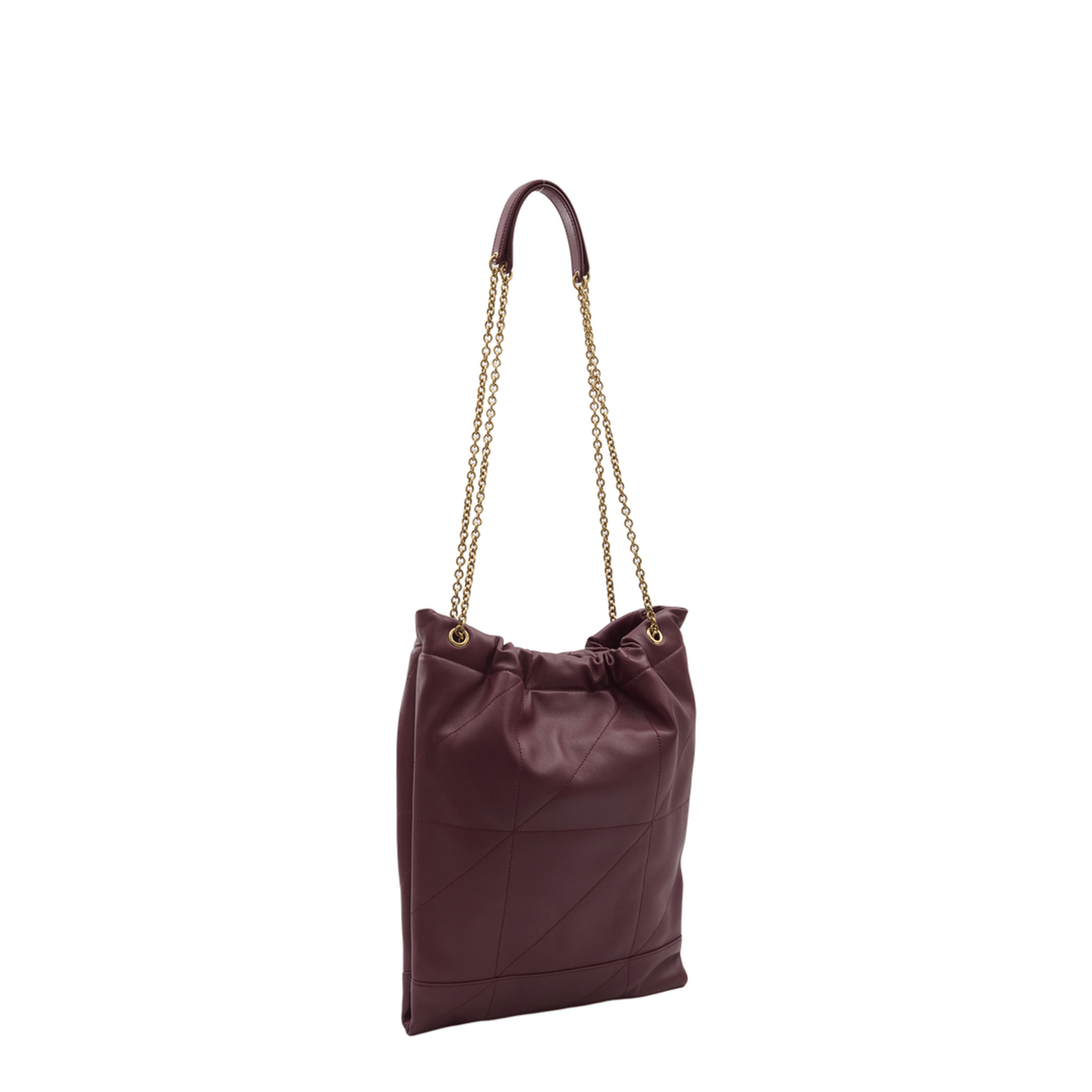 Saint Laurent Jamie Pochon Lambskin Shoulder Bag - Rouge Merlot