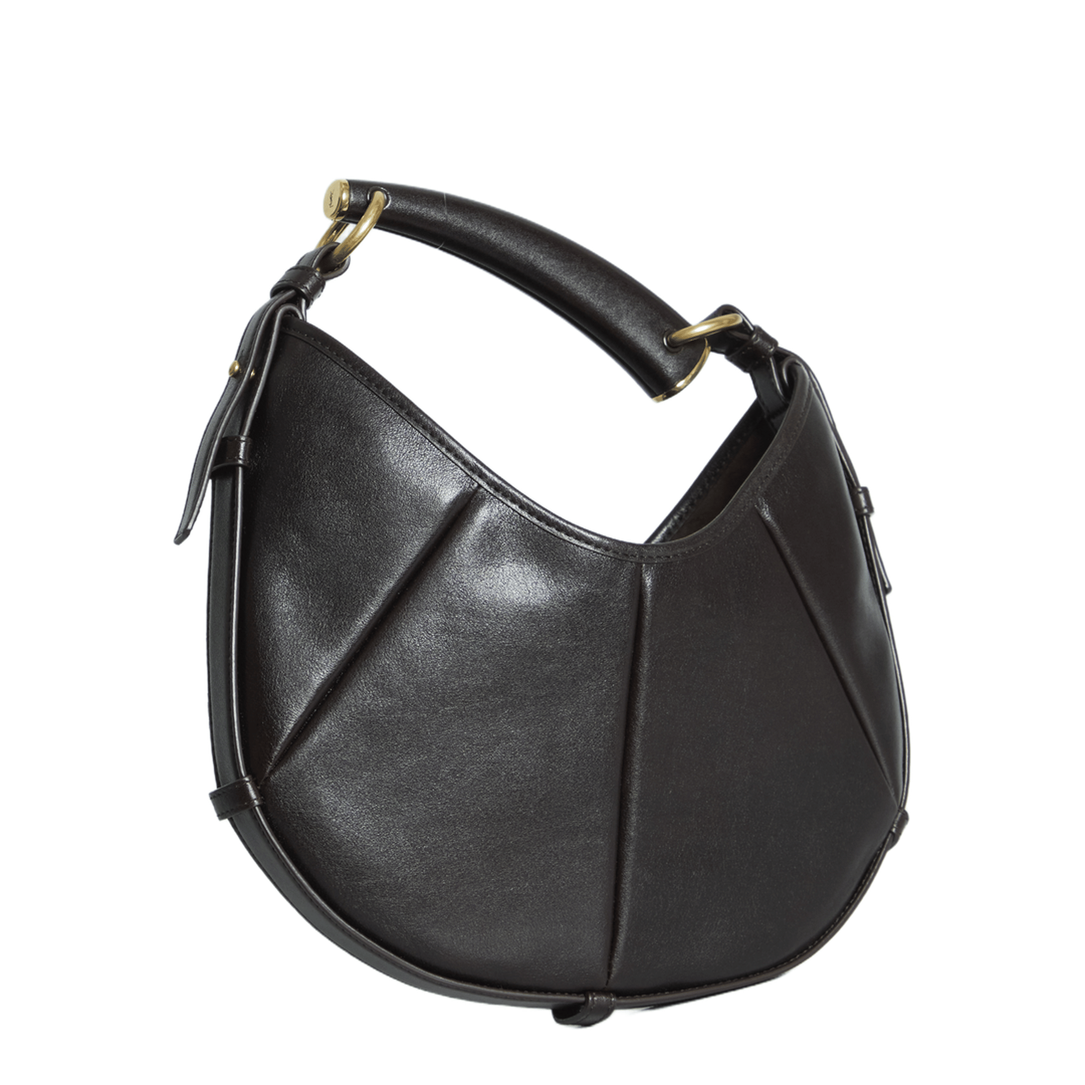 Saint Laurent Mombasa Small Leather Hobo Bags - Santal