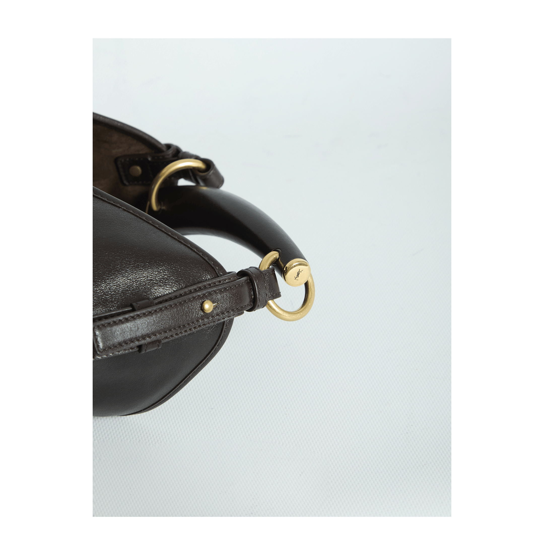 Saint Laurent Mombasa Small Leather Hobo Bags - Santal