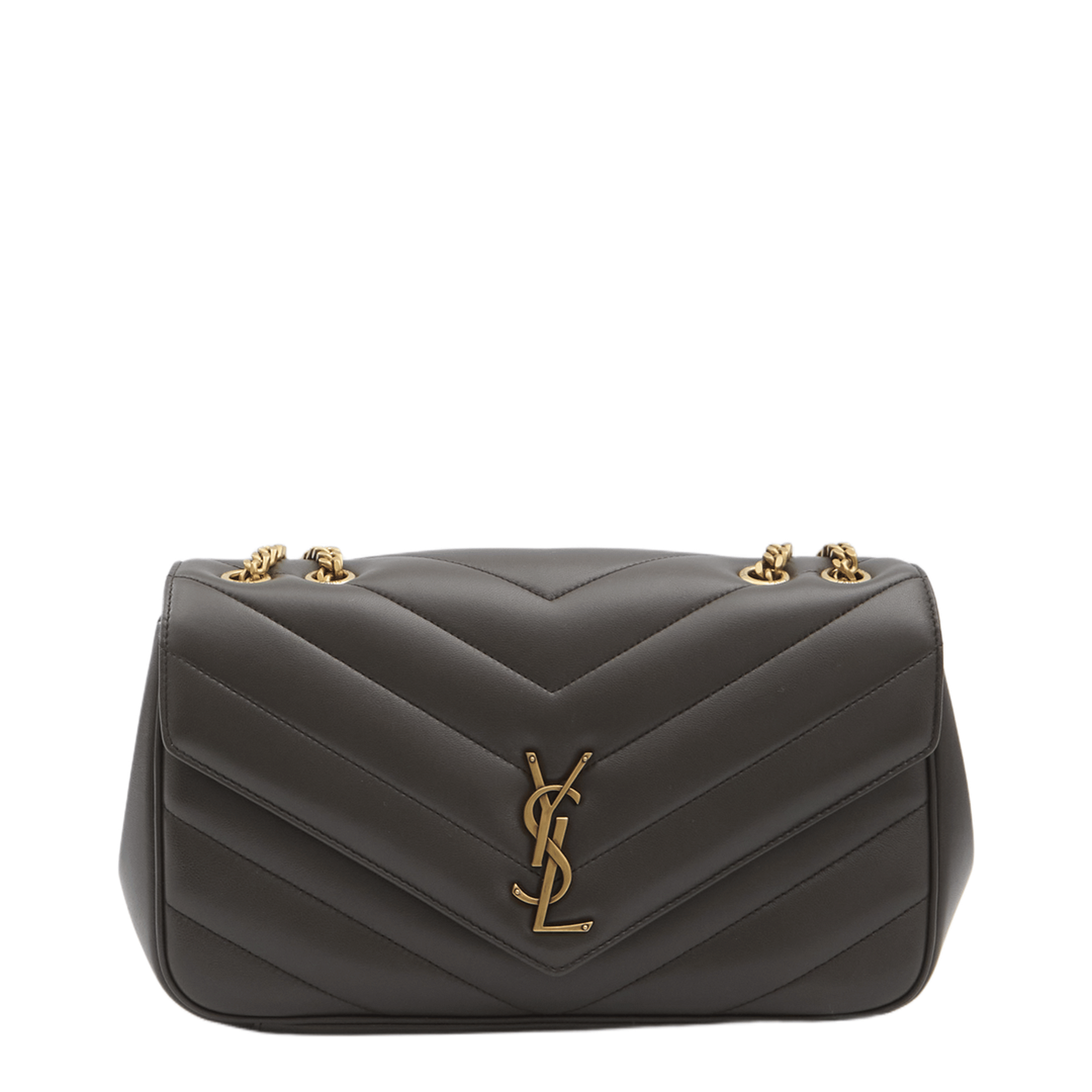 Saint Laurent Loulou Medium Matelassé Lambskin Bag - Urban Grey