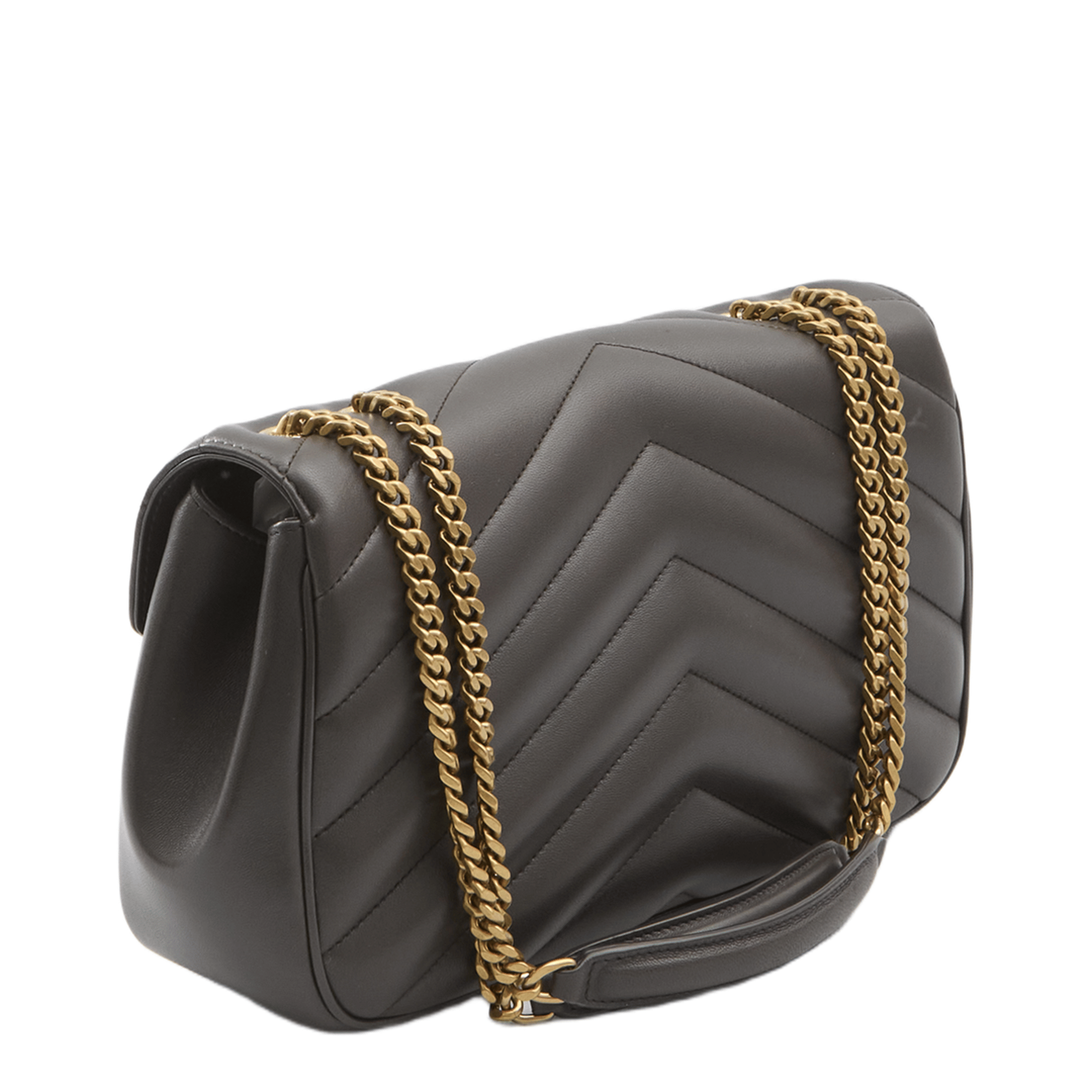 Saint Laurent Loulou Medium Matelassé Lambskin Bag - Urban Grey