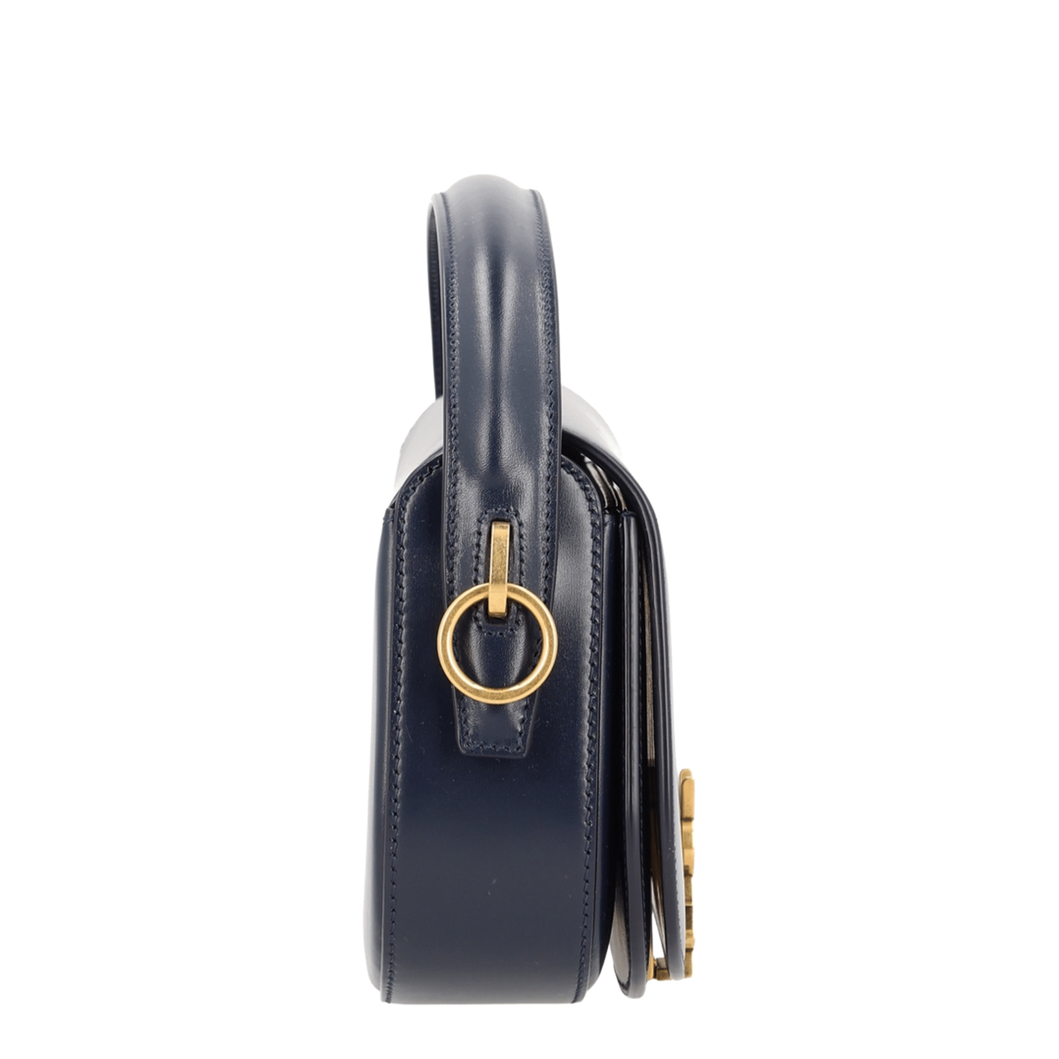 Saint Laurent Voltaire Calfskin Box Shoulder Bag - Dark Blue