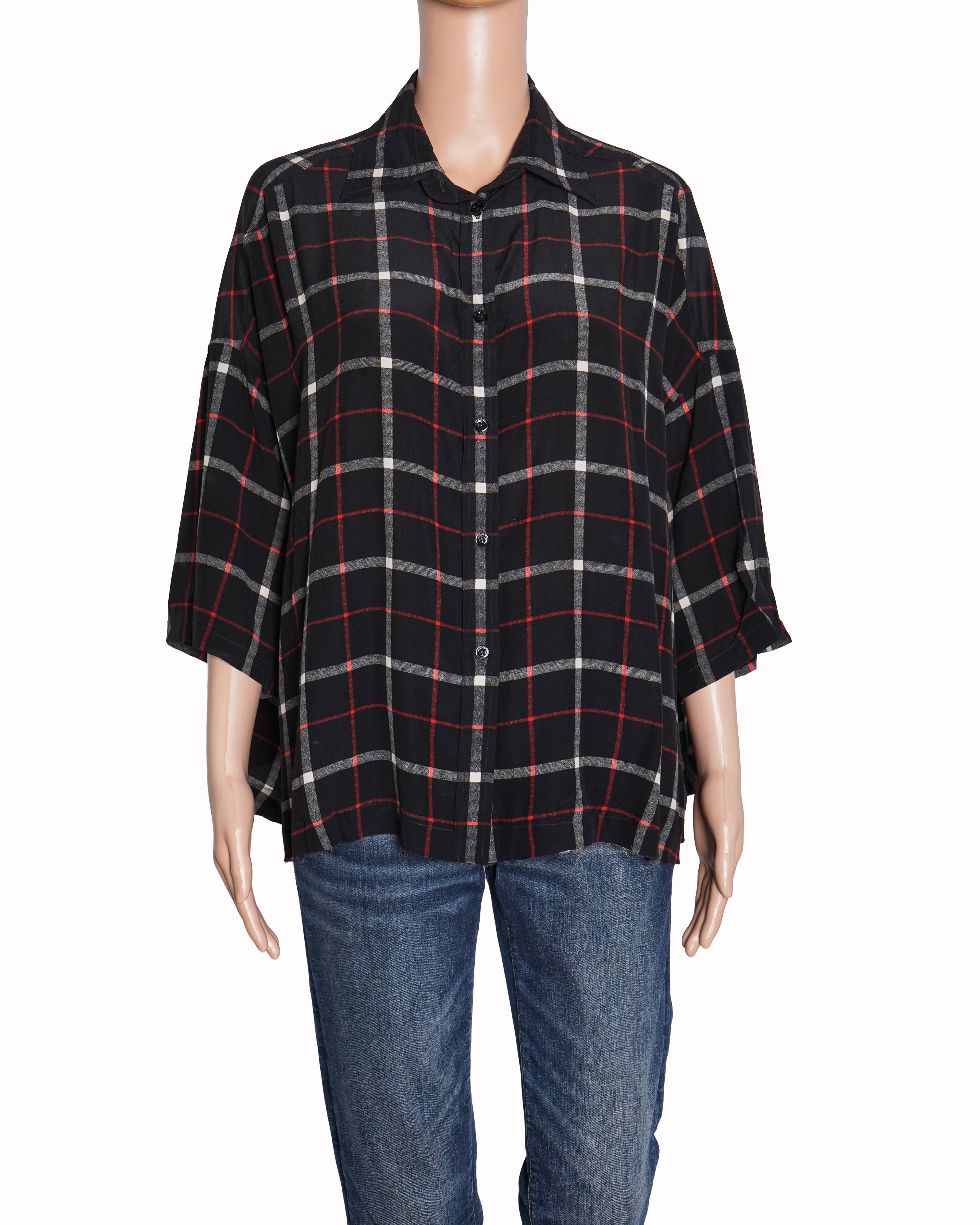Balenciaga Oversized Multi - Check Shirt