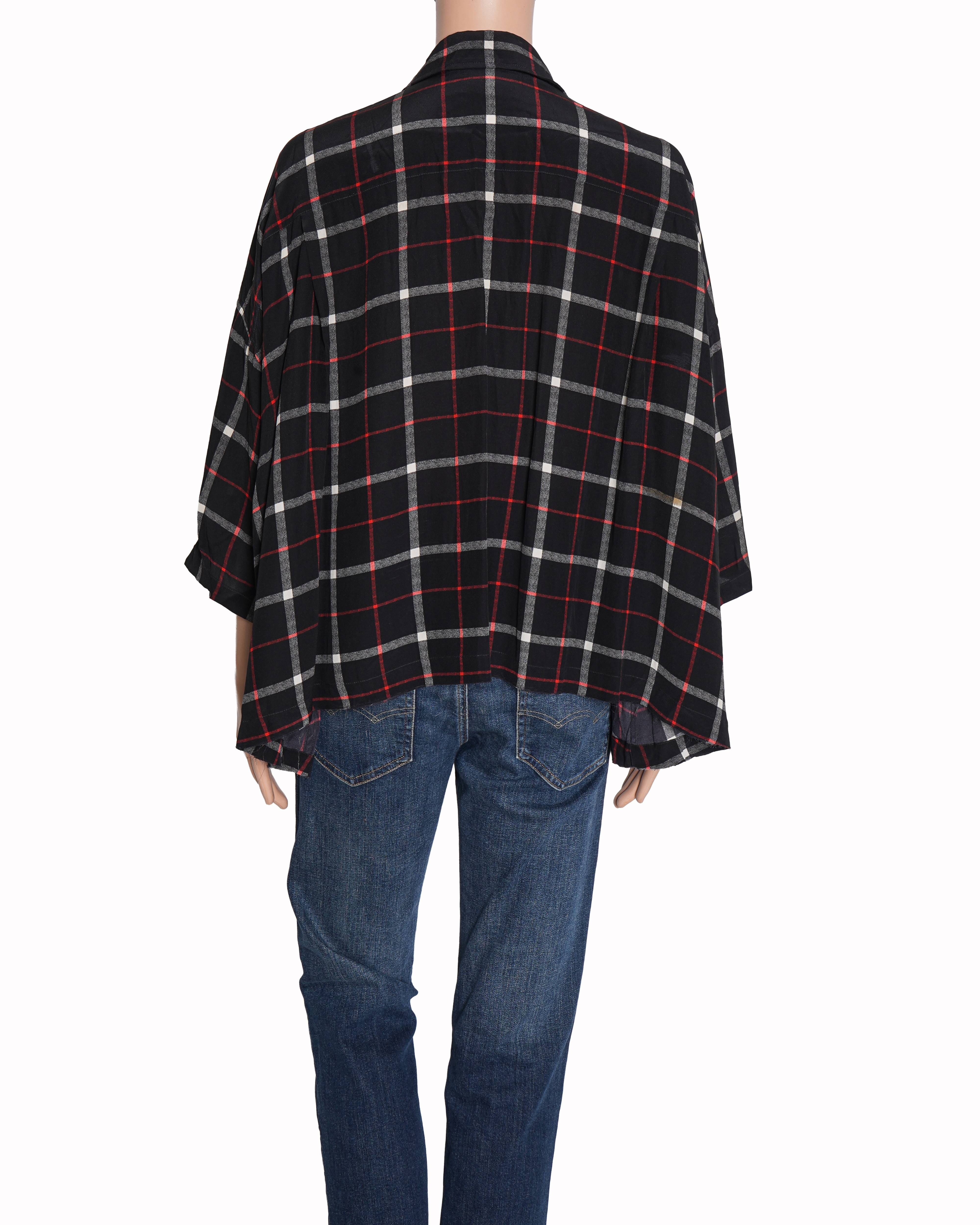 Balenciaga Oversized Multi - Check Shirt