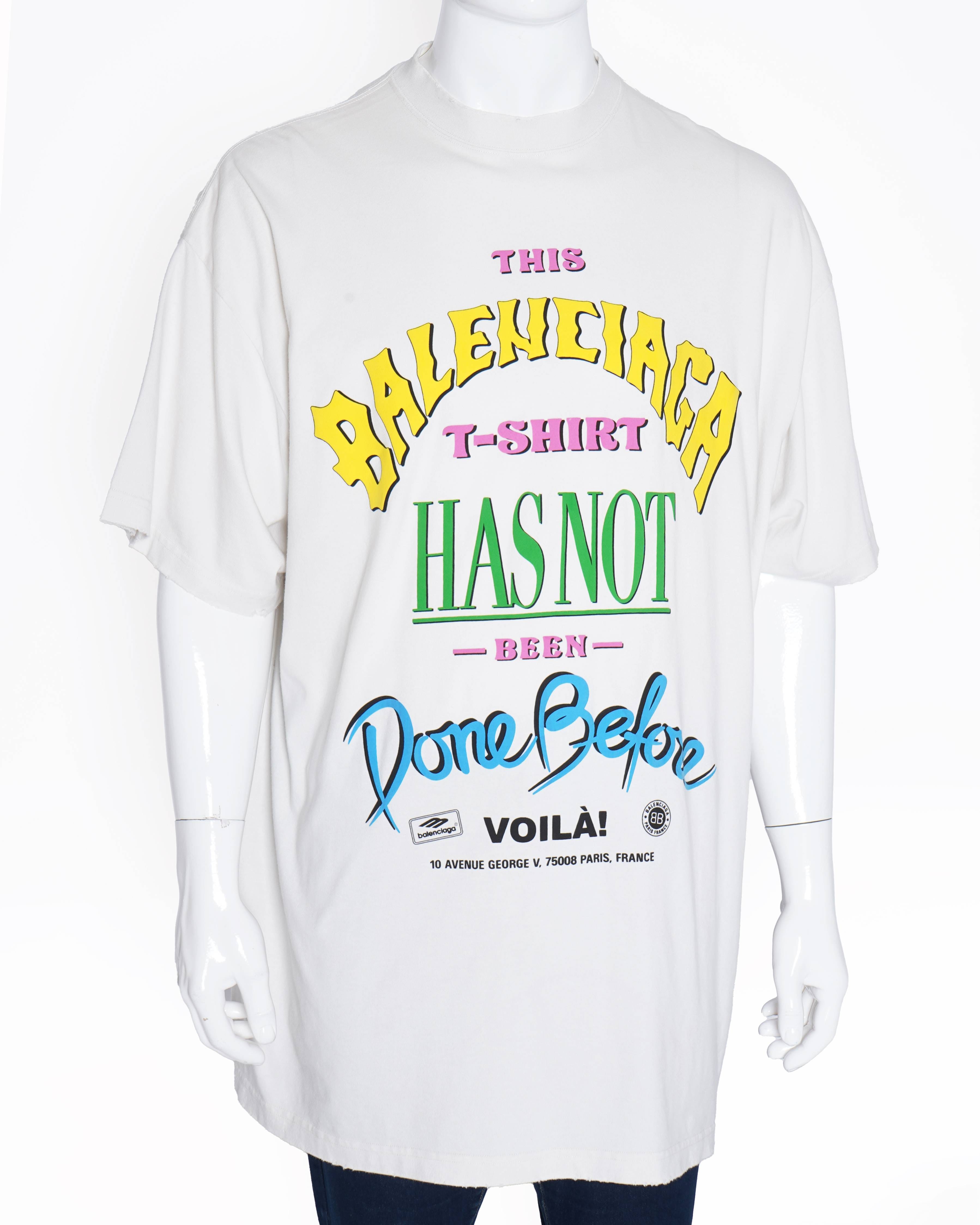 Balenciaga White printed t - shirt (Unisex)