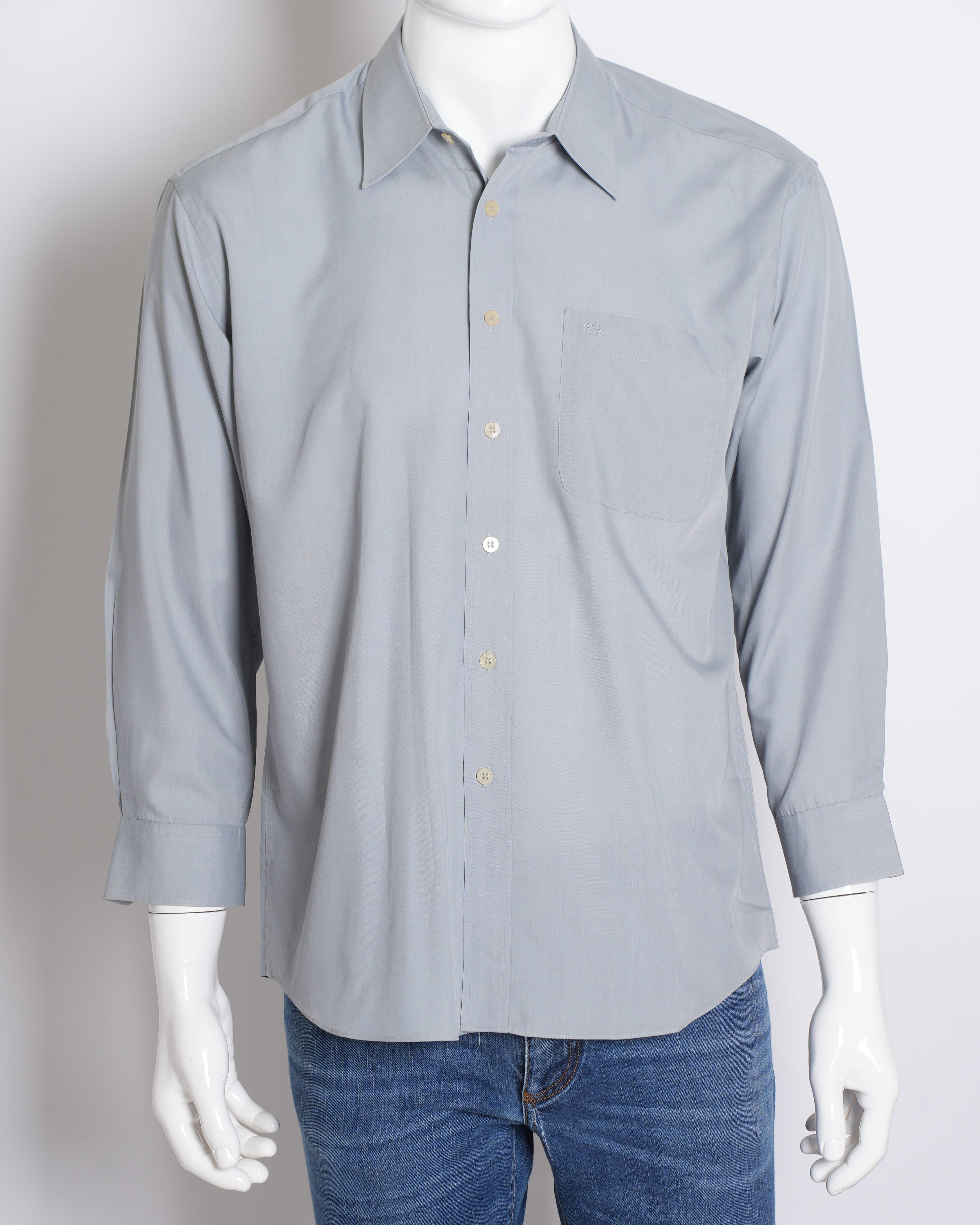 Balenciaga Men's Button - Down Shirt in grey