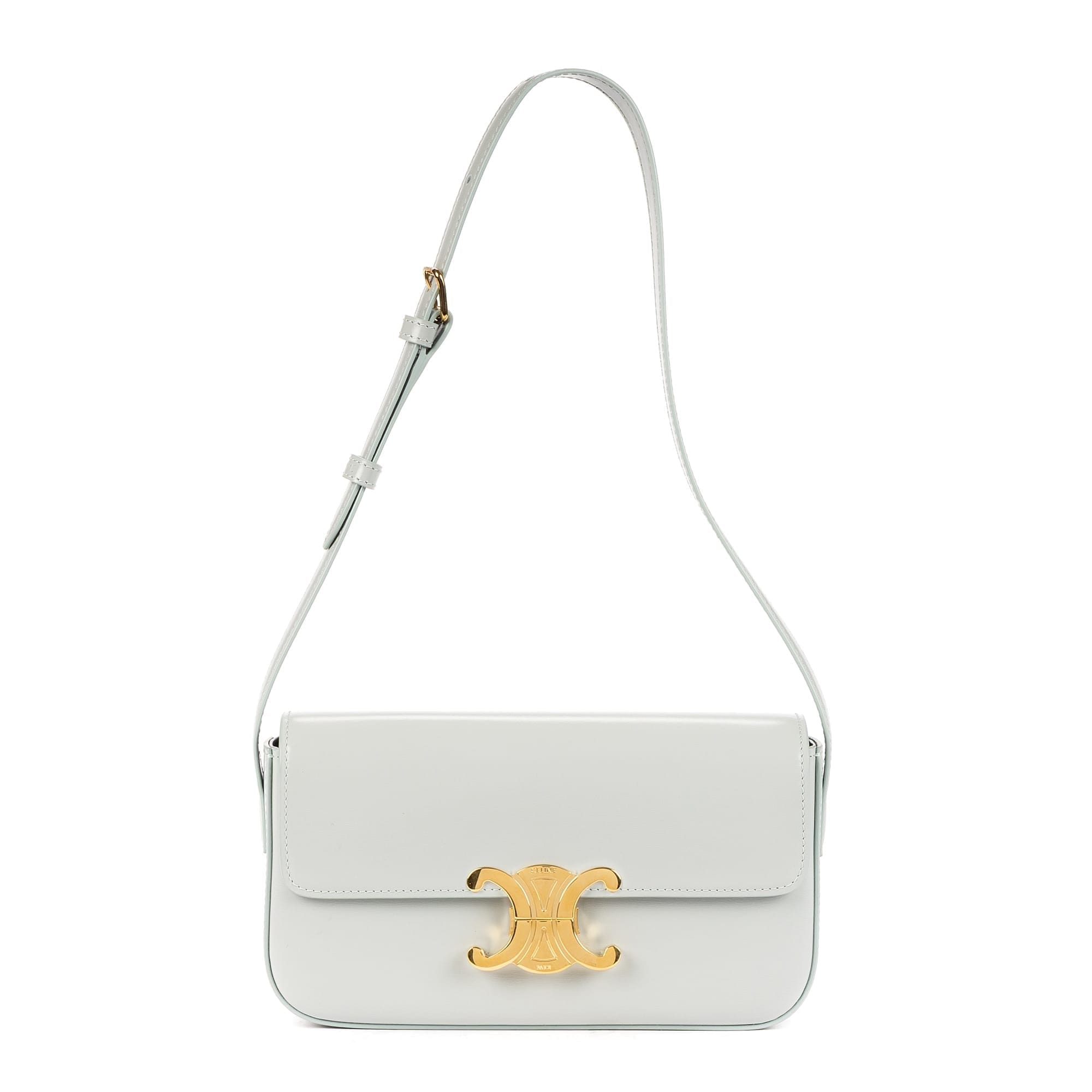 Celine Grey Calf Leather Teen Triomphe Azul EAH3087