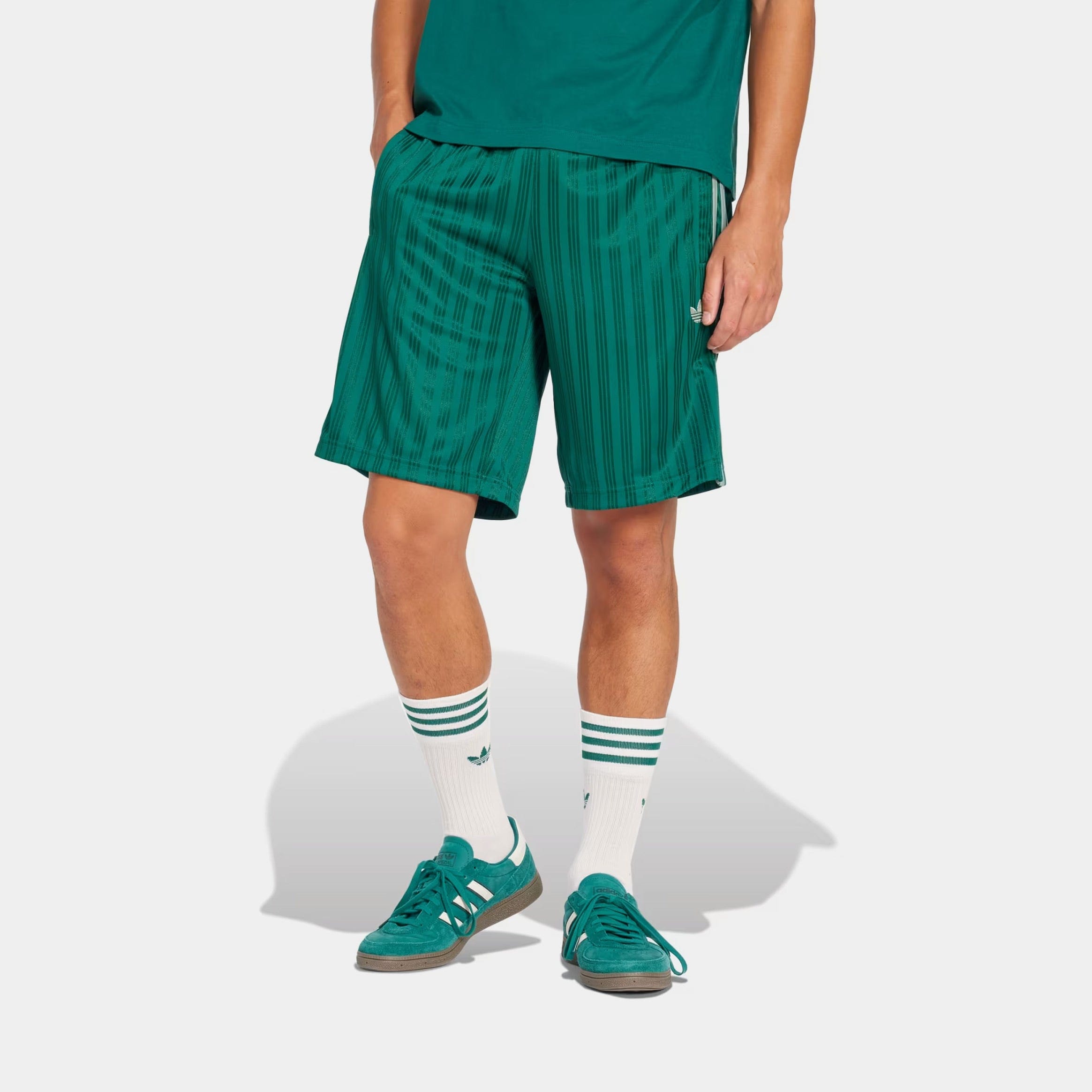 adidas Adicolor Poly Mens Shorts (Collegiate Green)