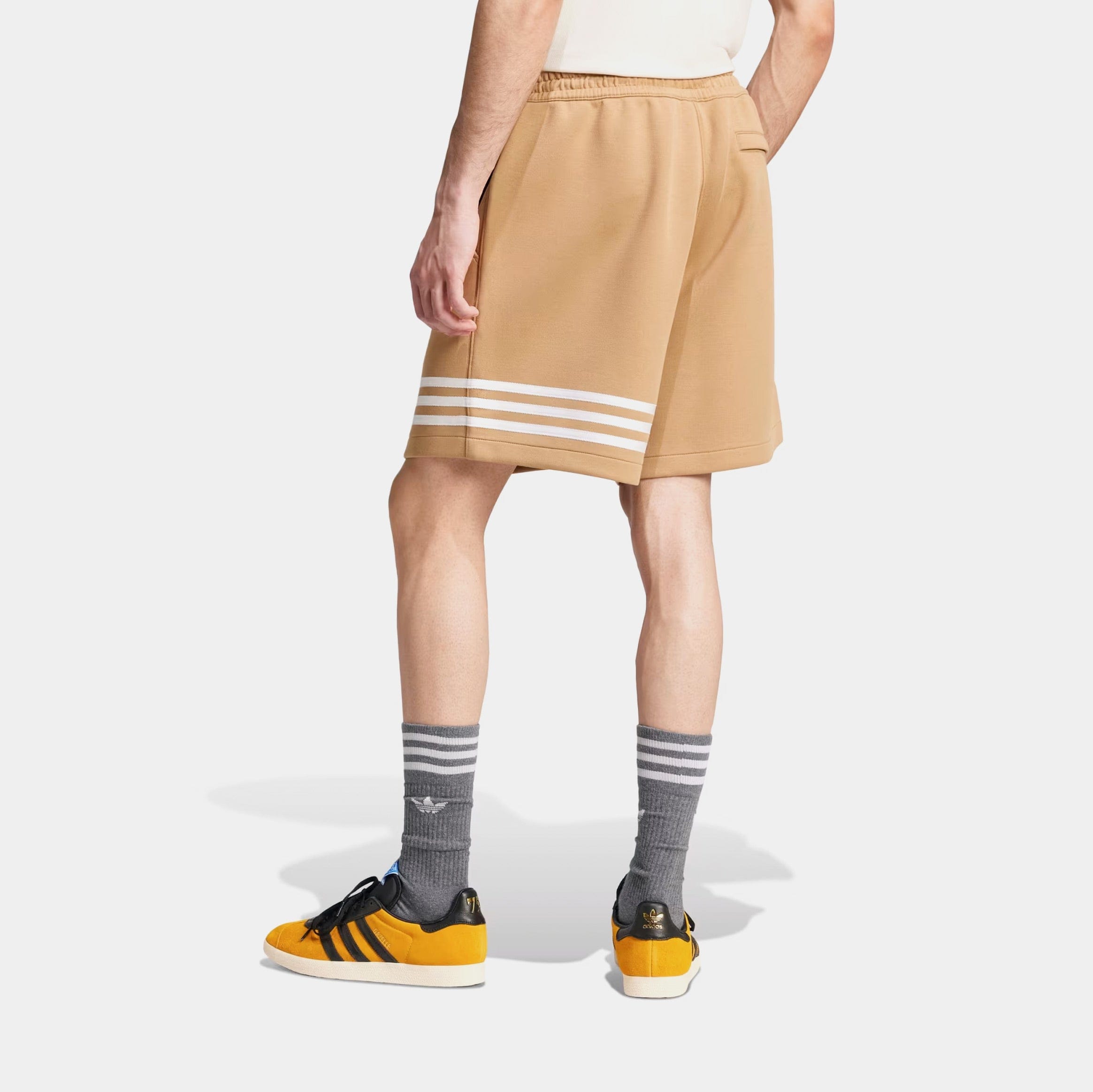 adidas Neuclassics 3 Stripes Mens Shorts (Cardboard Brown)