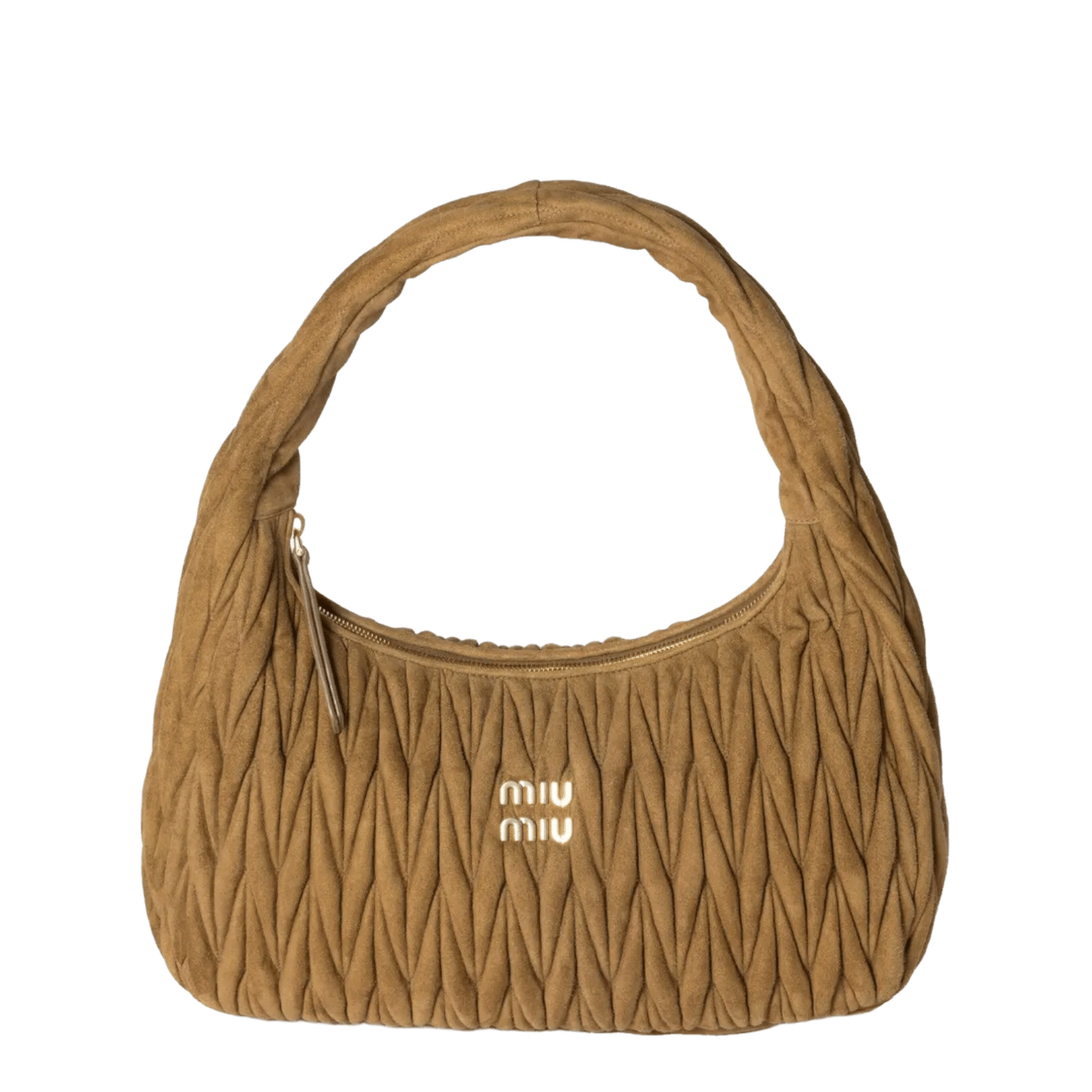 Miu Miu SORELLE Suede Shoulder Bag - Oliva
