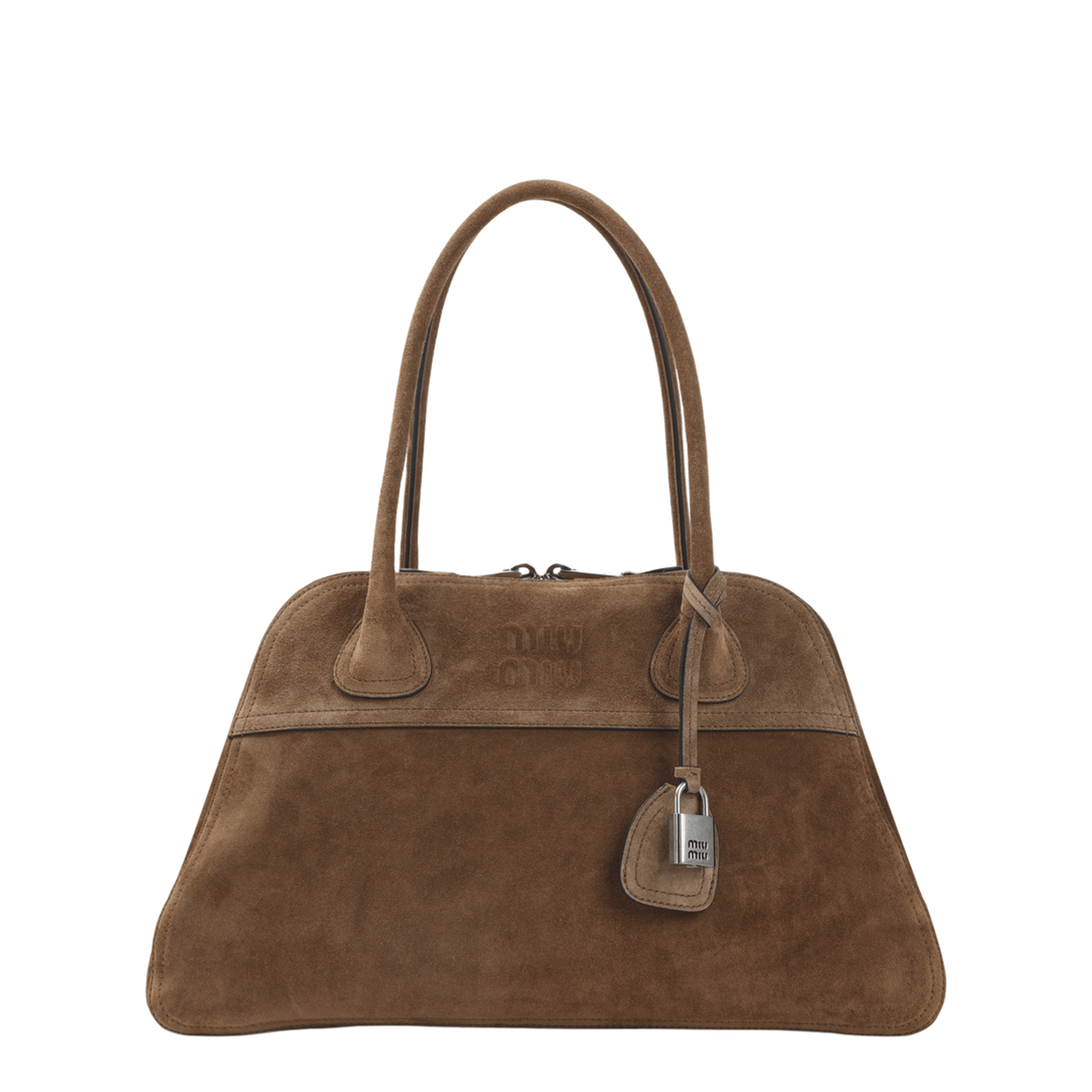 Miu Miu Vivant Suede Shoulder Bag - Cocoa Brown