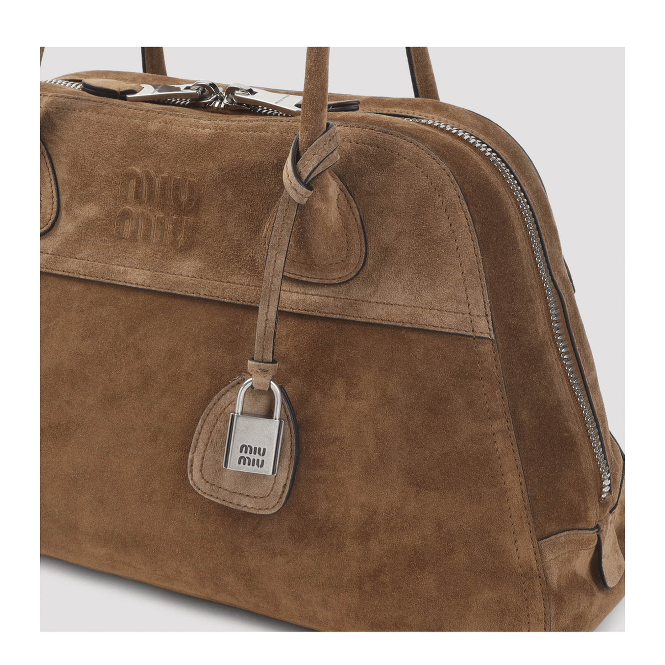 Miu Miu Vivant Suede Shoulder Bag - Cocoa Brown