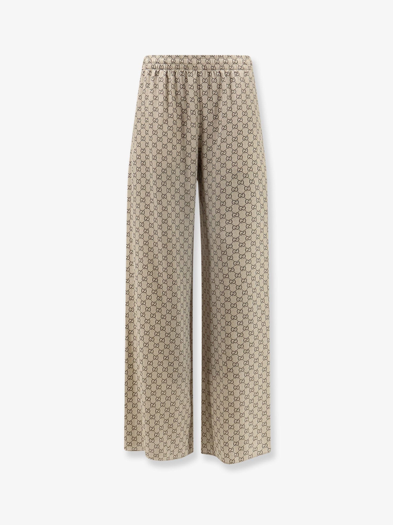 Gucci Primavera silk trousers with GG print