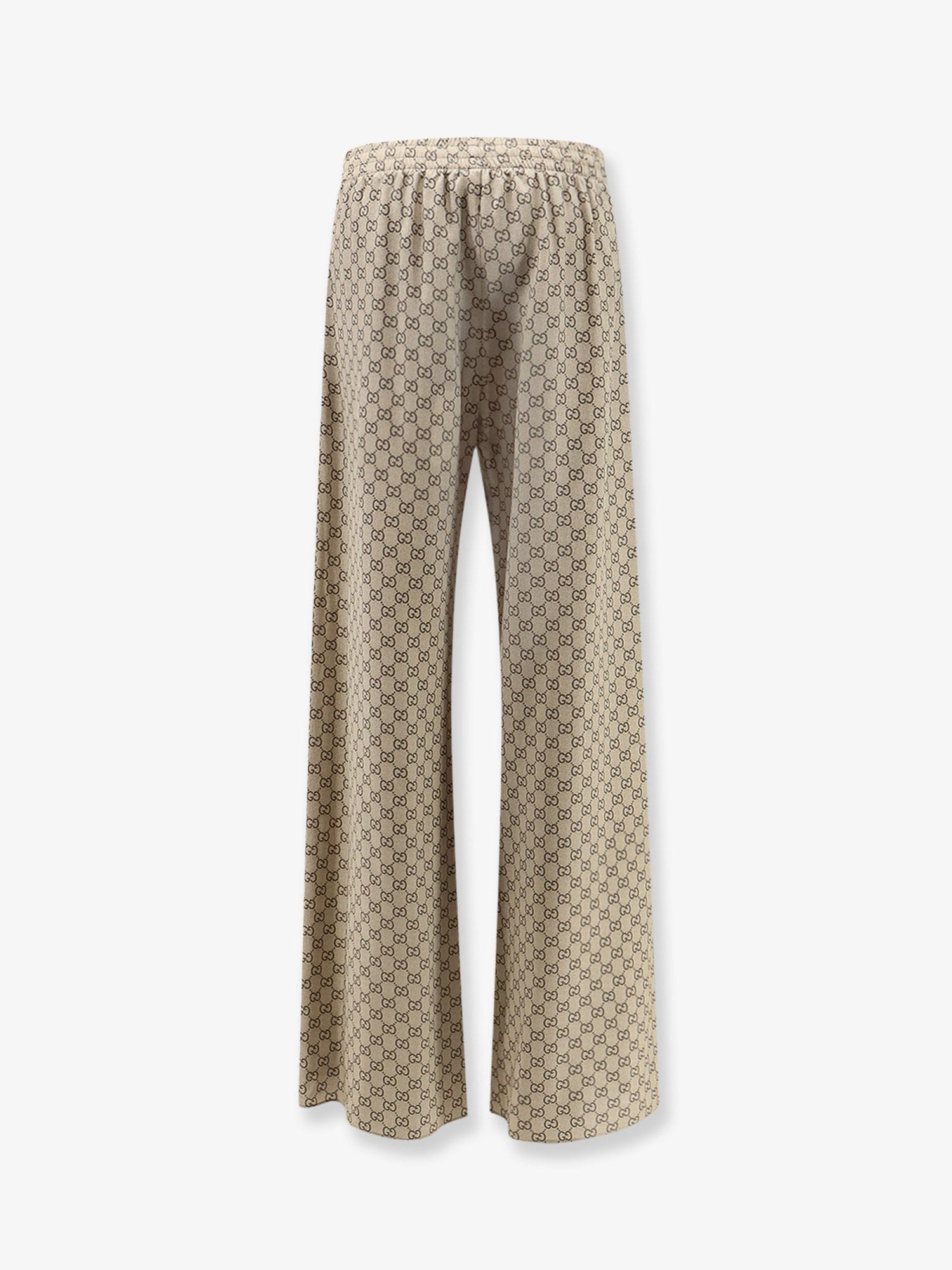 Gucci Primavera silk trousers with GG print