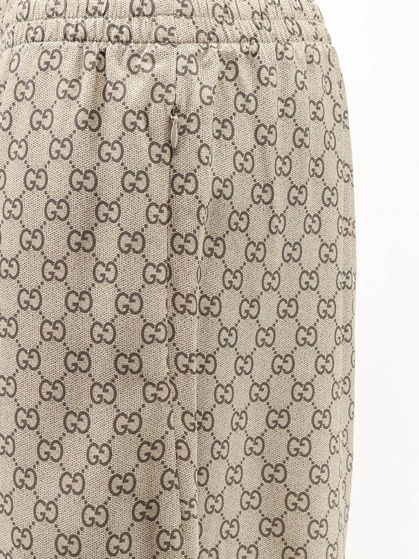 Gucci Primavera silk trousers with GG print