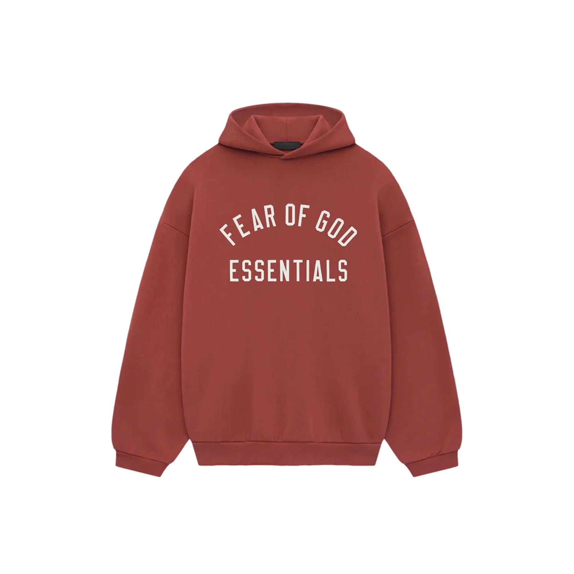Fear of God Essentials Fleece Hoodie Crimson (2024)