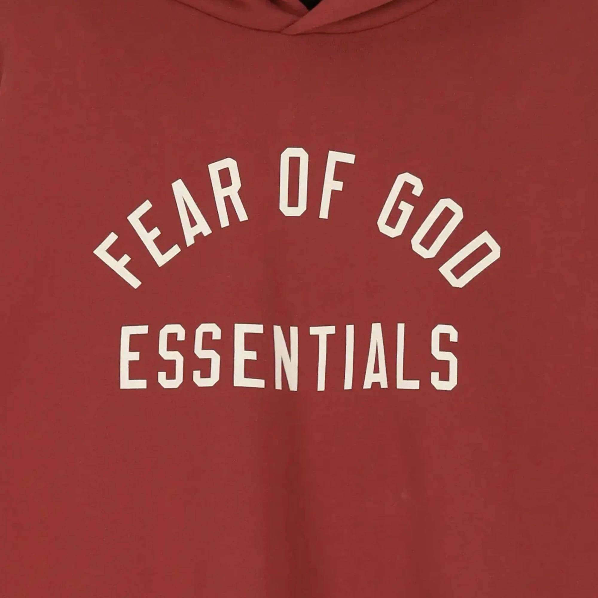 Fear of God Essentials Fleece Hoodie Crimson (2024)