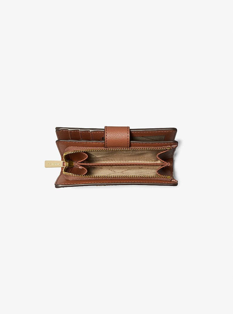 Michael Kors Medium Crossgrain Leather Wallet Luggage