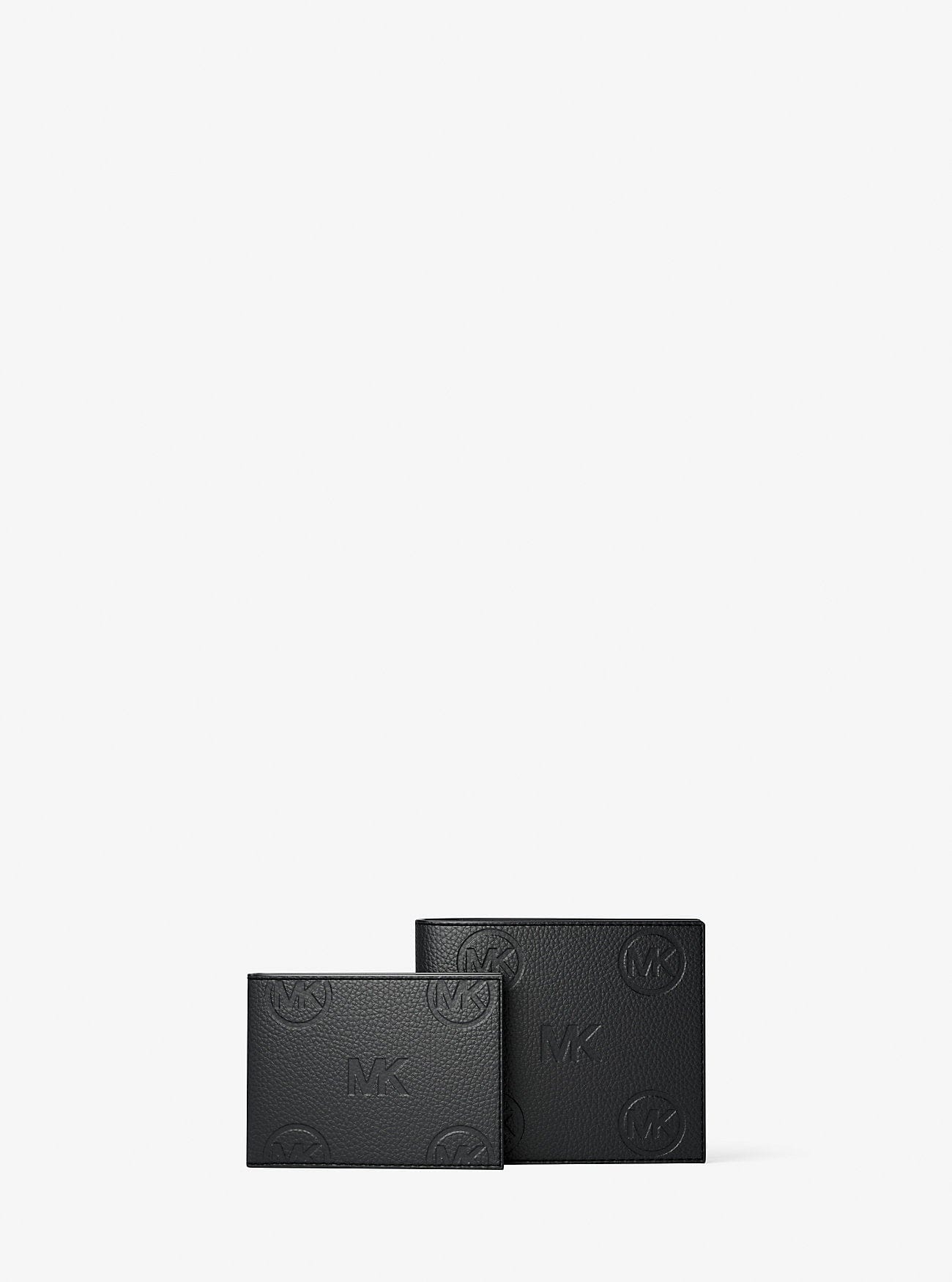 Michael Kors Cooper Logo Debossed Billfold Wallet With Passcase Black