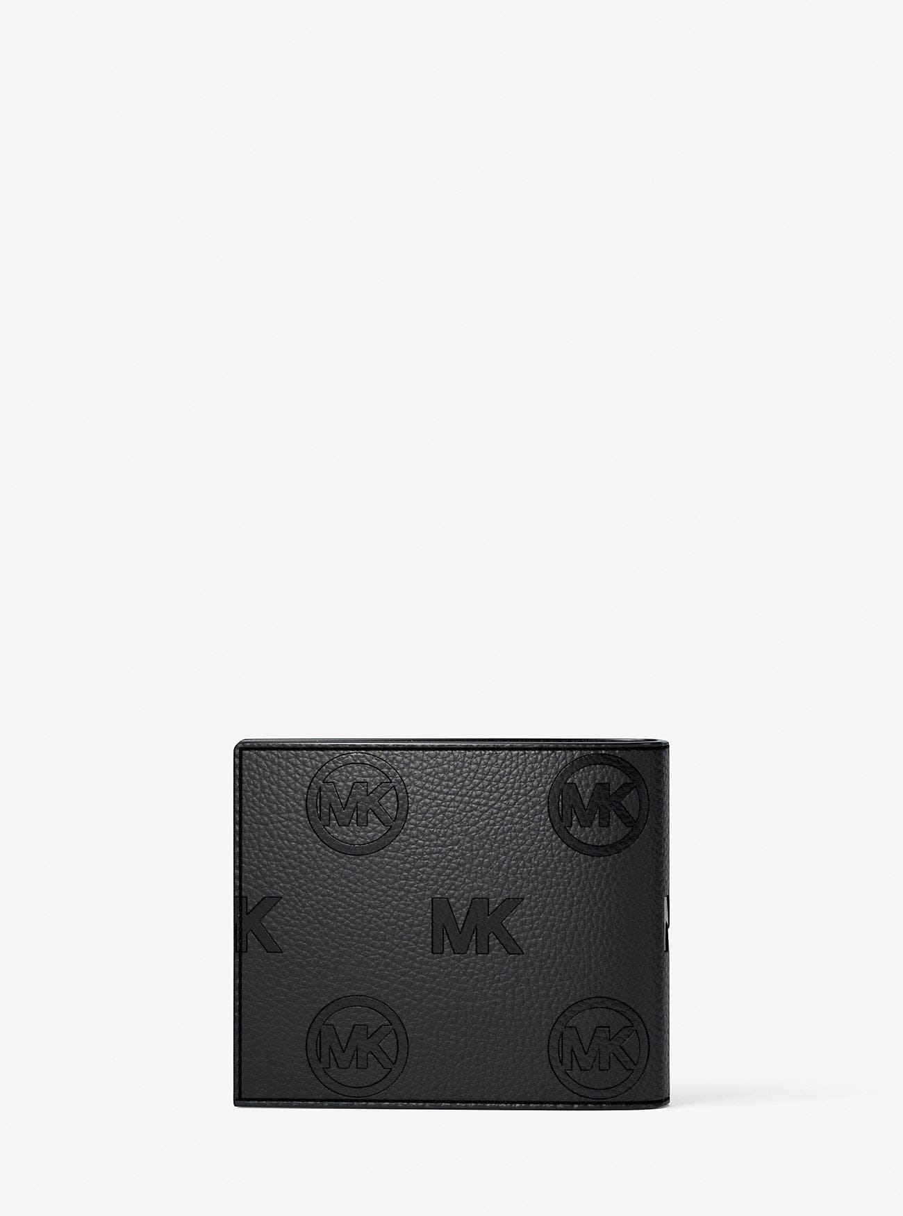 Michael Kors Cooper Logo Debossed Billfold Wallet With Passcase Black