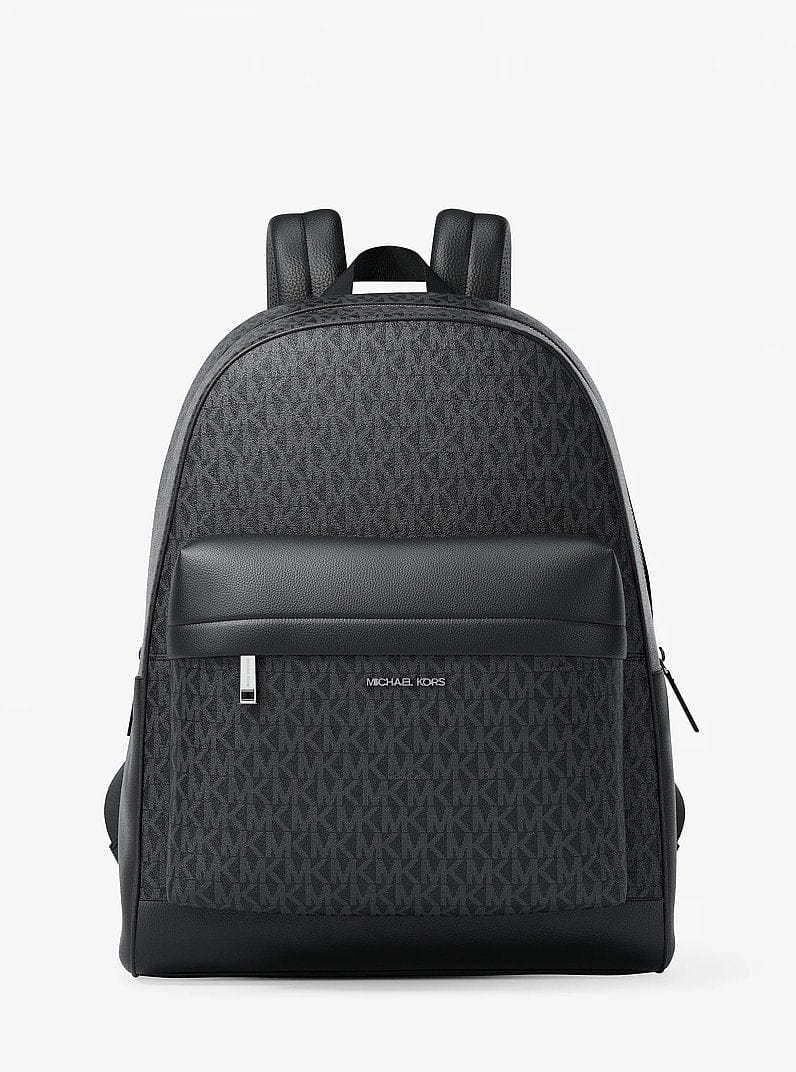 Michael Kors Pacey Medium Signature Logo Backpack Black