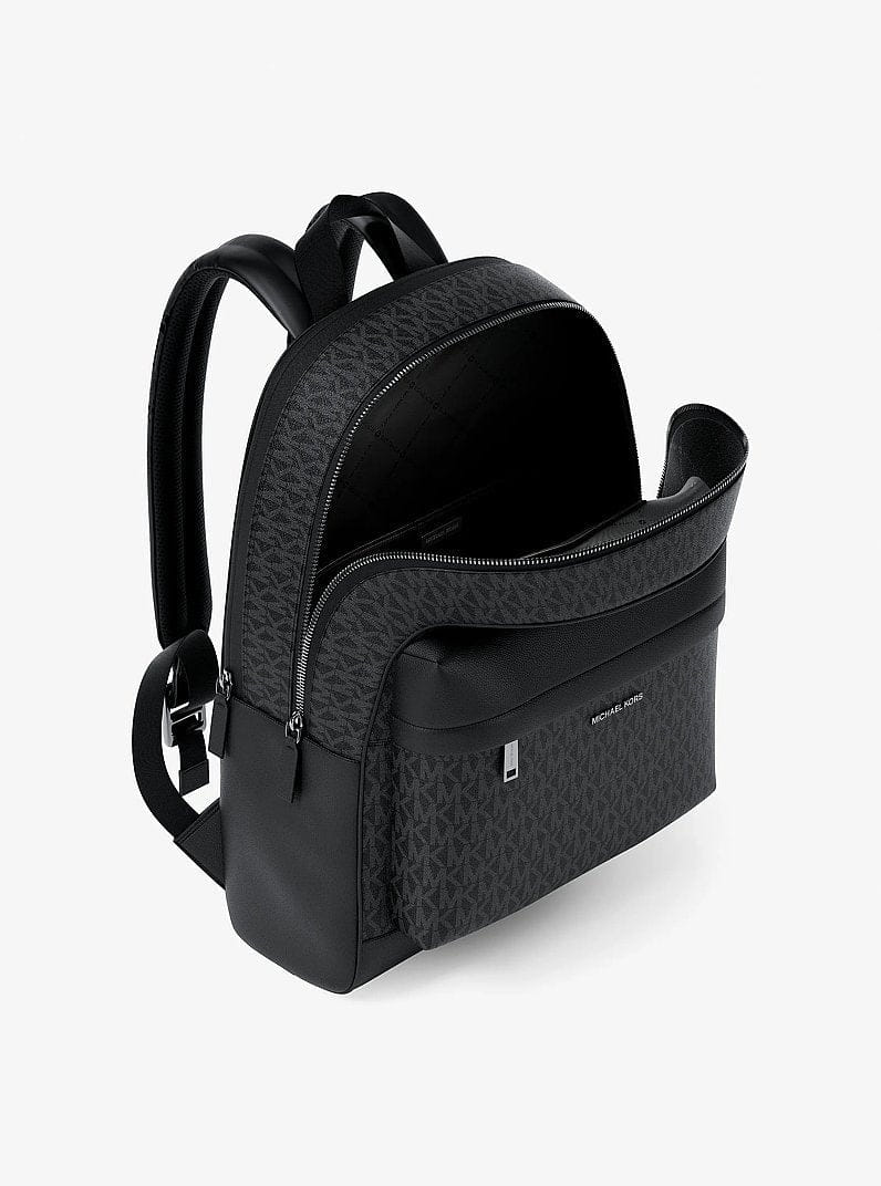 Michael Kors Pacey Medium Signature Logo Backpack Black
