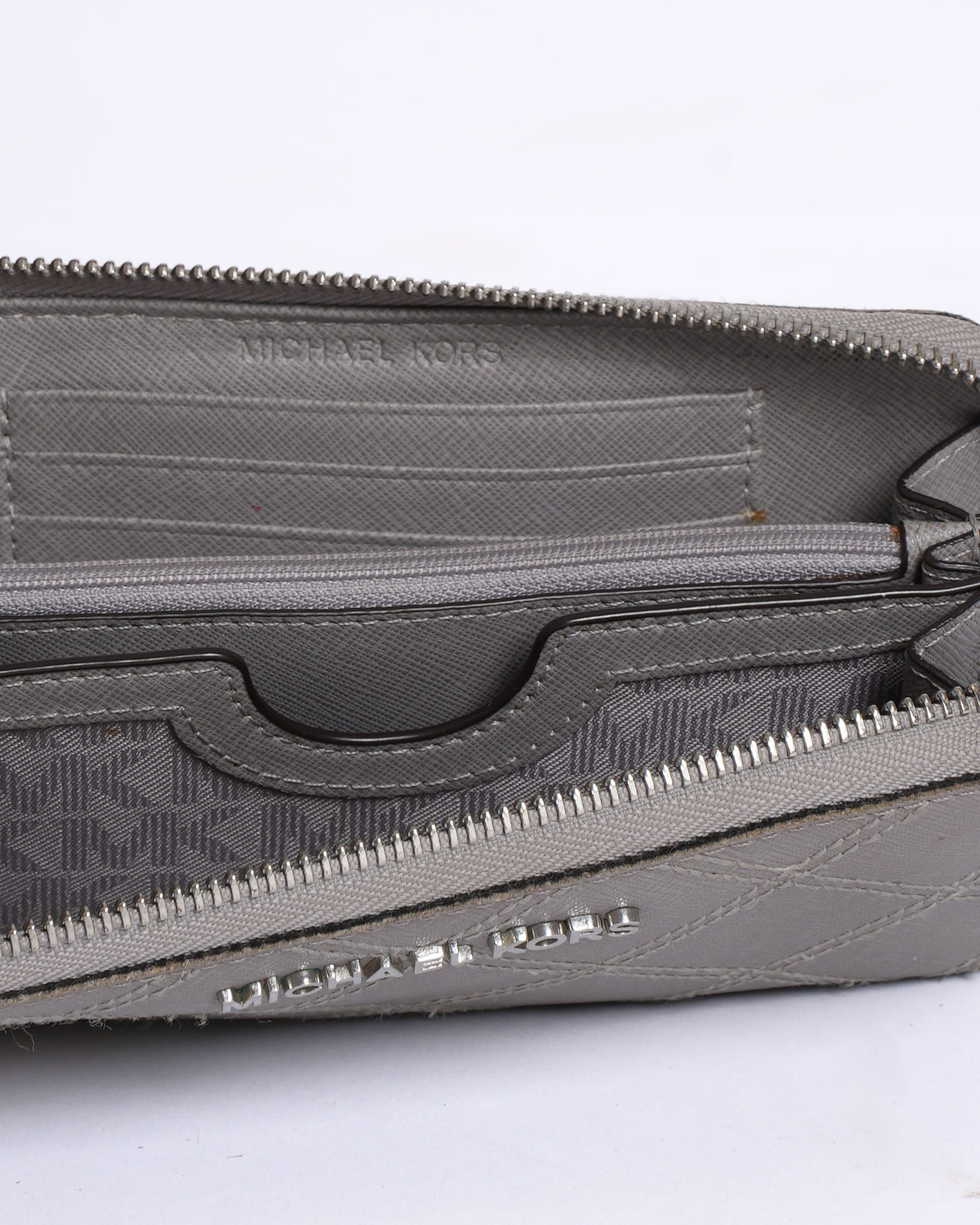 Michael Kors Zip - Around Wallet in Grey