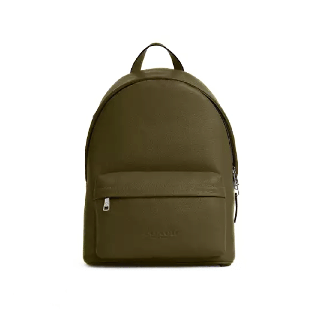 Coach Taylor Backpack pebbled leather Silver Olive