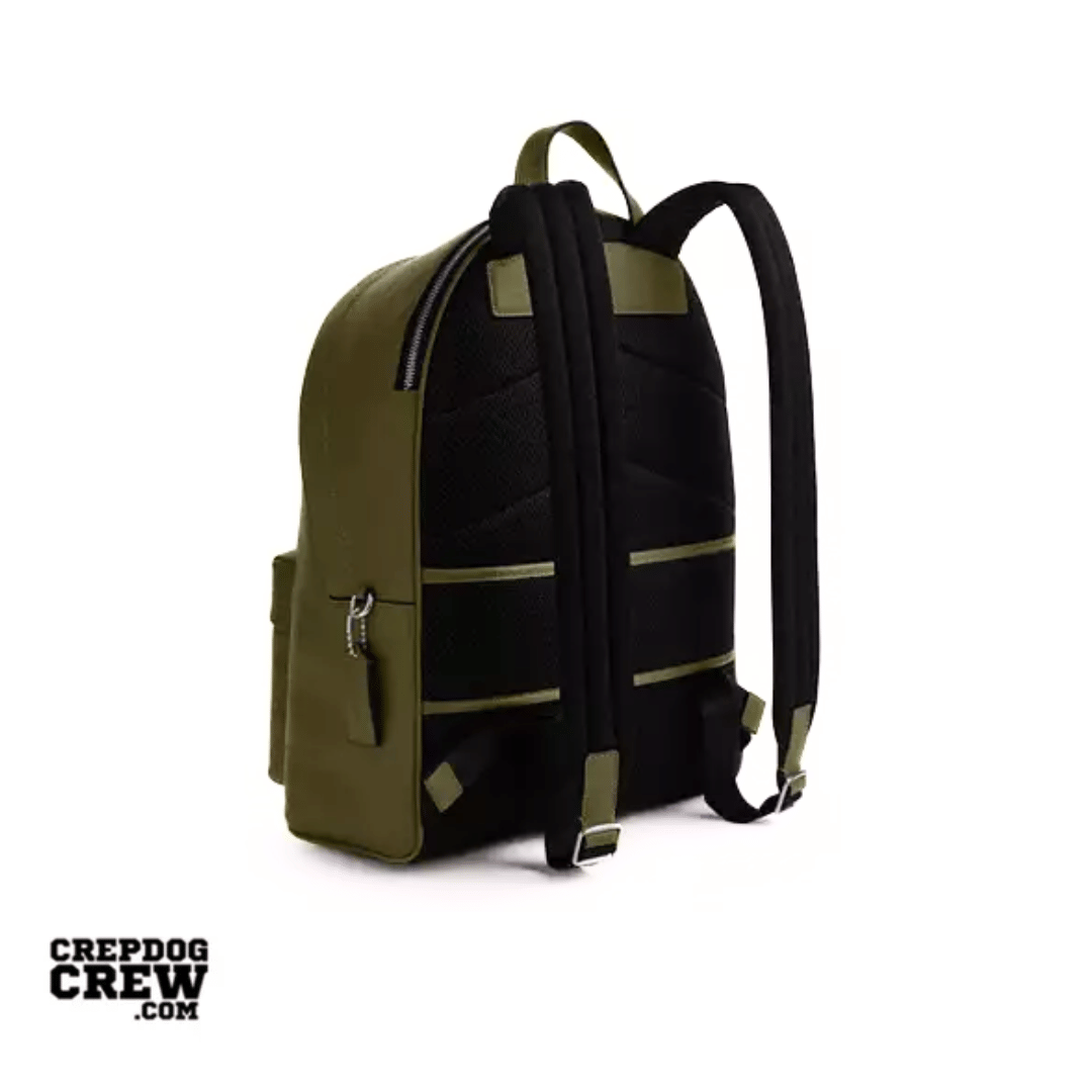 Coach Taylor Backpack pebbled leather Silver Olive