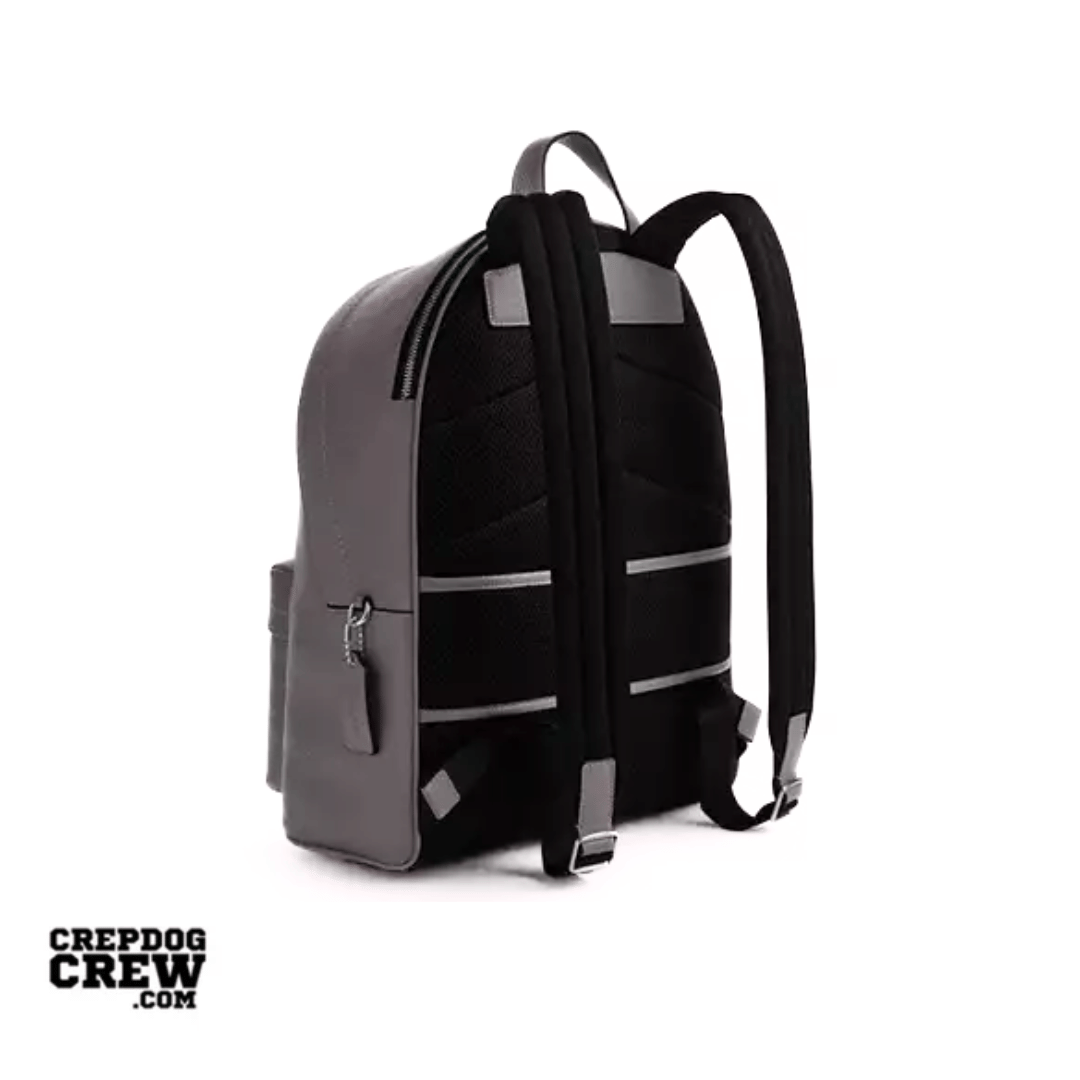 Coach Taylor Backpack pebbled leather Silver Graphite