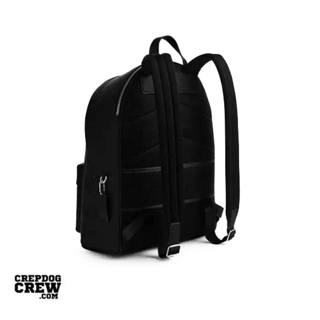 Coach Taylor Backpack pebbled leather Silver Black