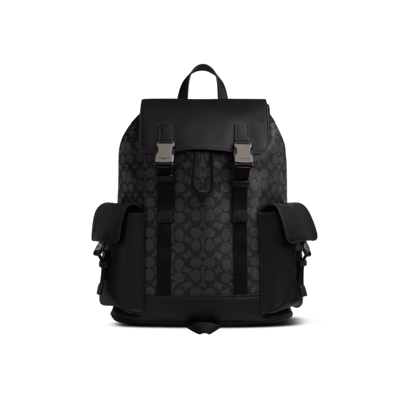 Coach Clark Backpack signature canvas/Gunmetal/Charcoal/Black