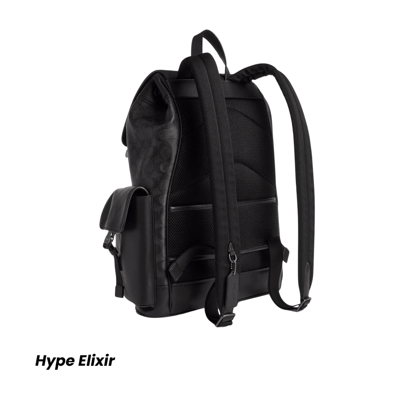 Coach Clark Backpack signature canvas/Gunmetal/Charcoal/Black