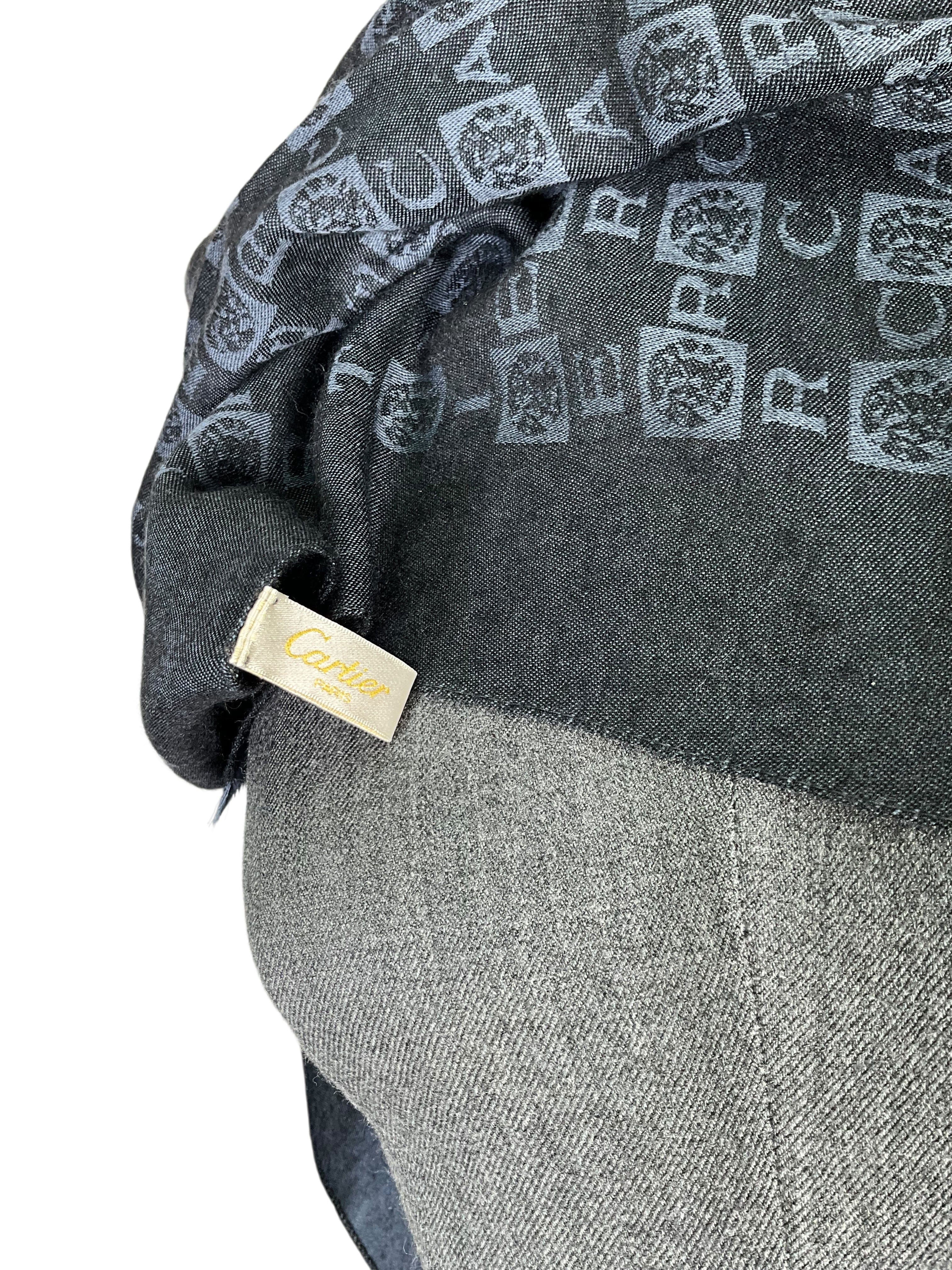 Cartier Monogram Printed Cashmere Oblong Scarf