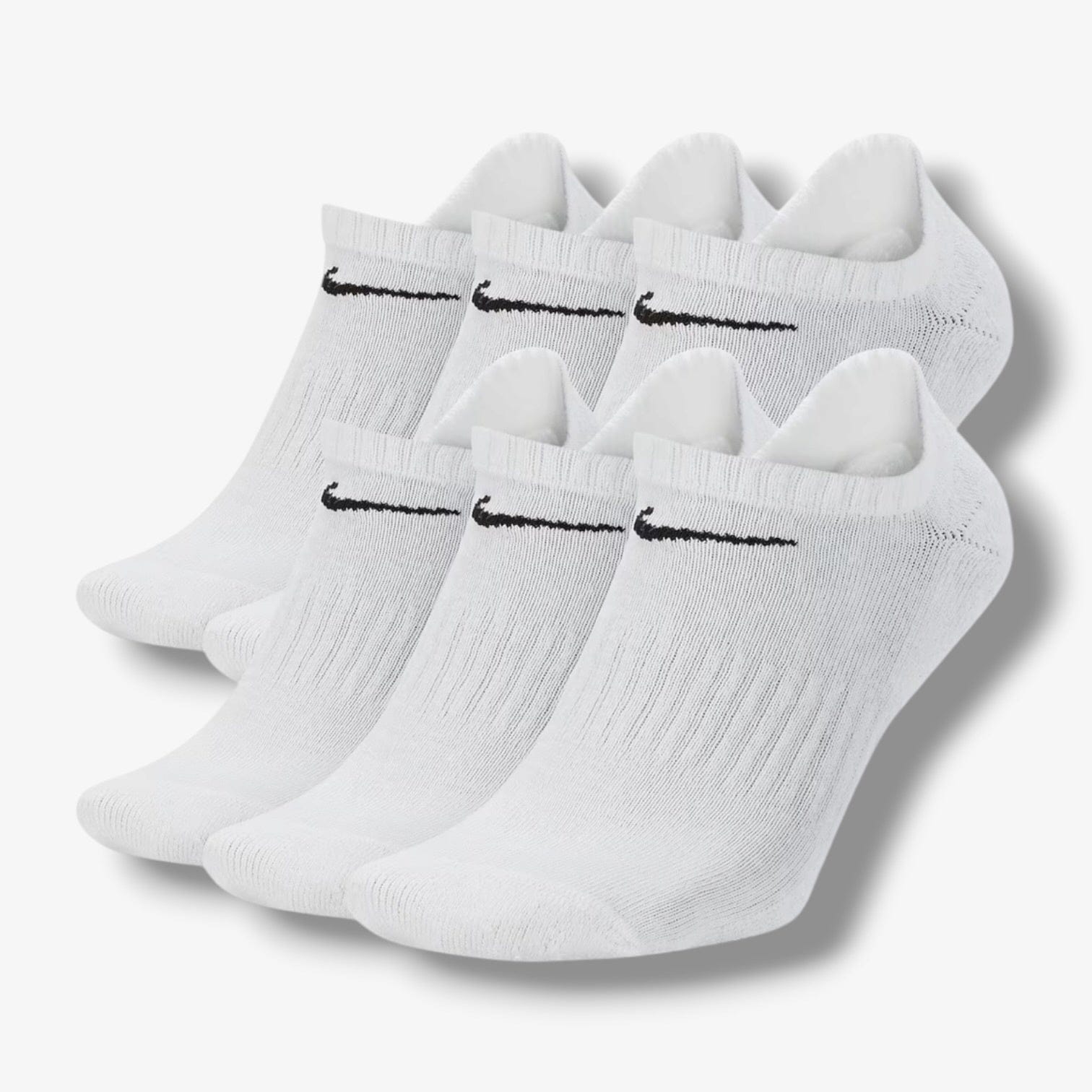 Nike No Show Socks White 6 pack SX7675 - 100