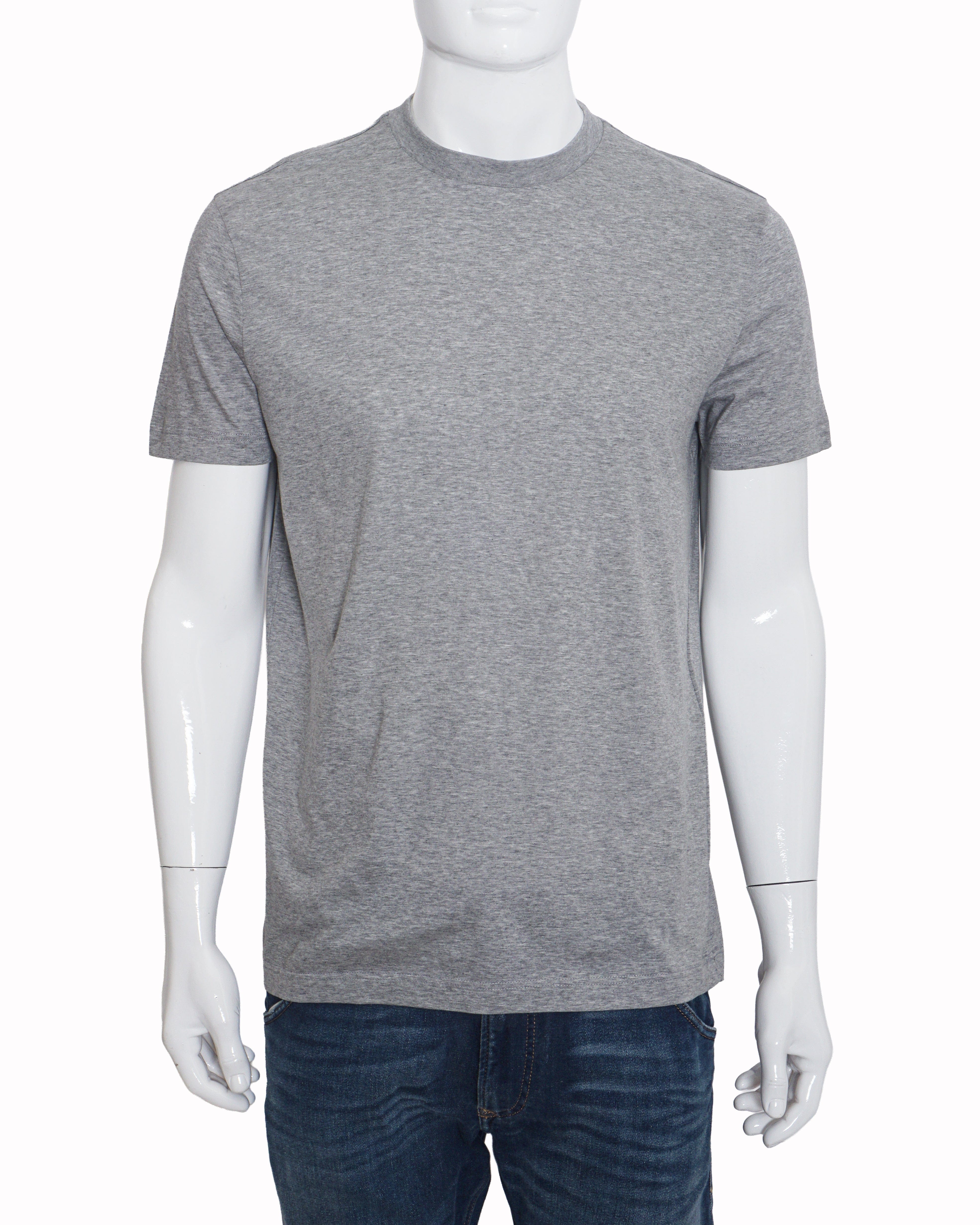 Prada Classic Grey Cotton Crewneck T - Shirt