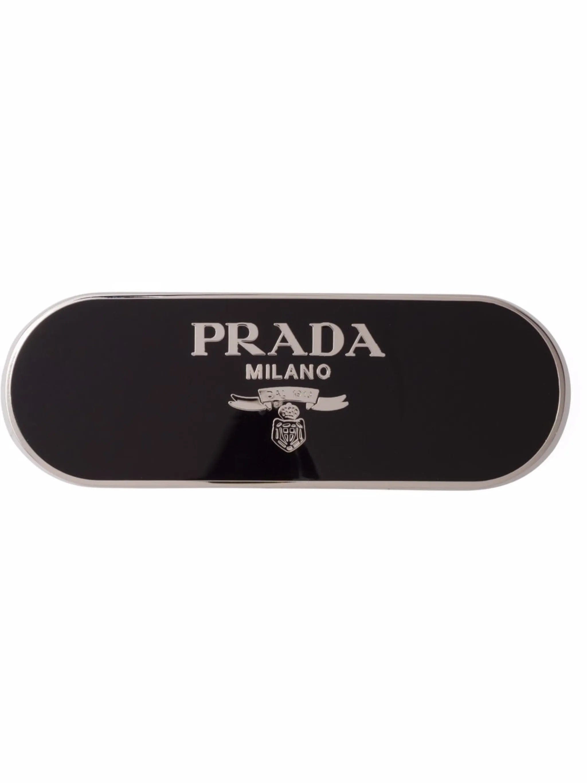 Prada logo - lettering hair clip