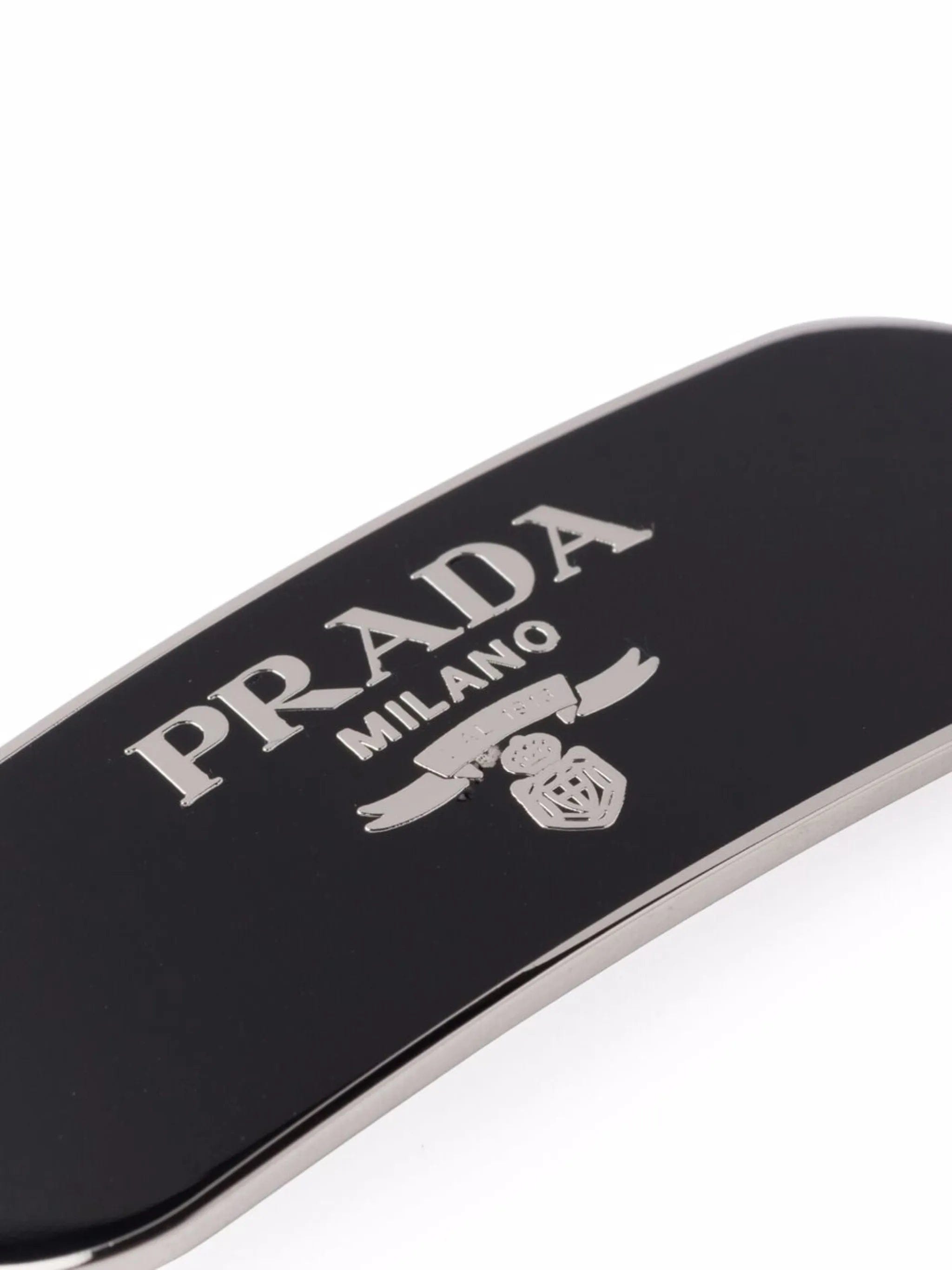 Prada logo - lettering hair clip