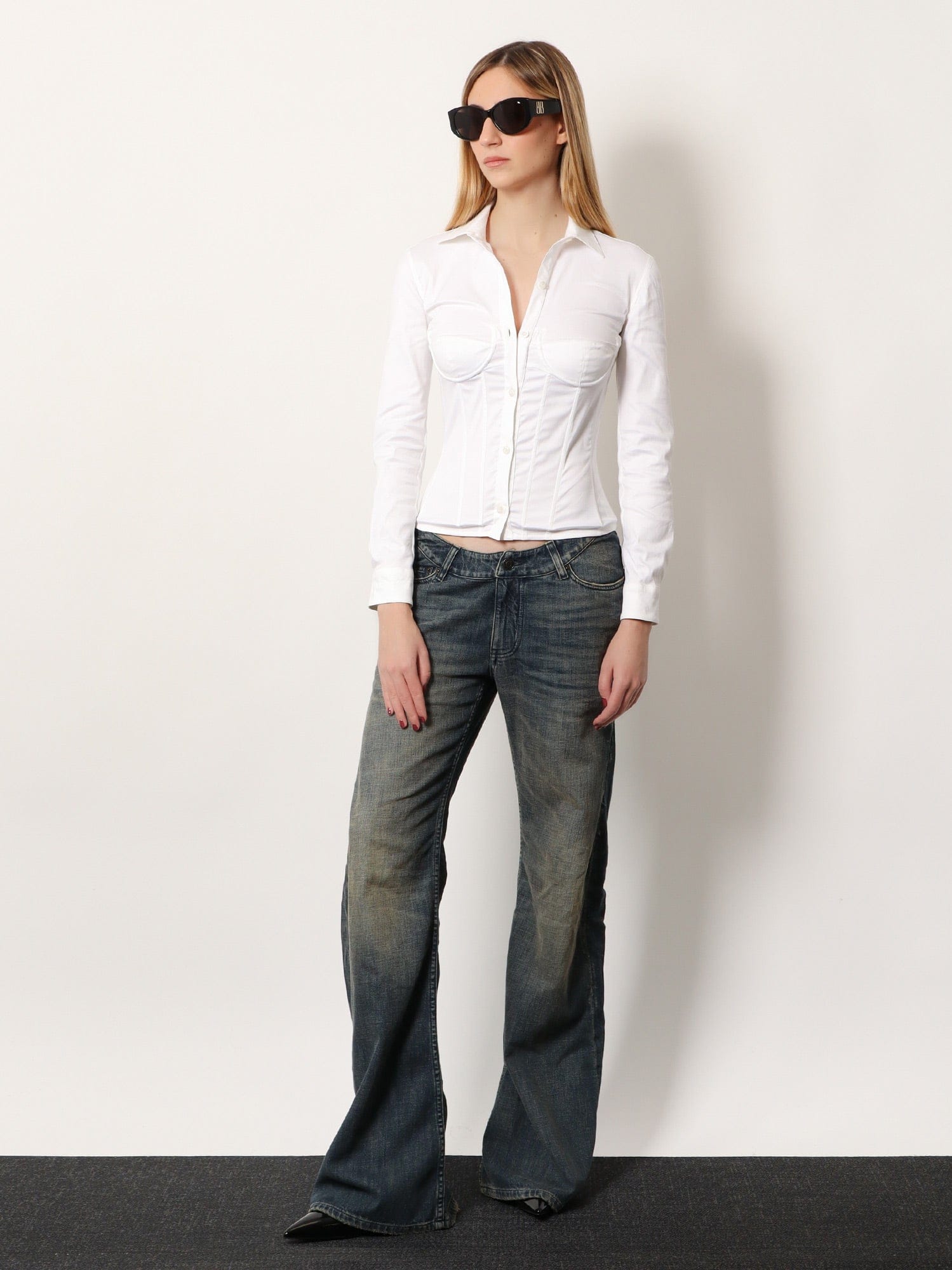 Balenciaga Curved Waist Pants jeans