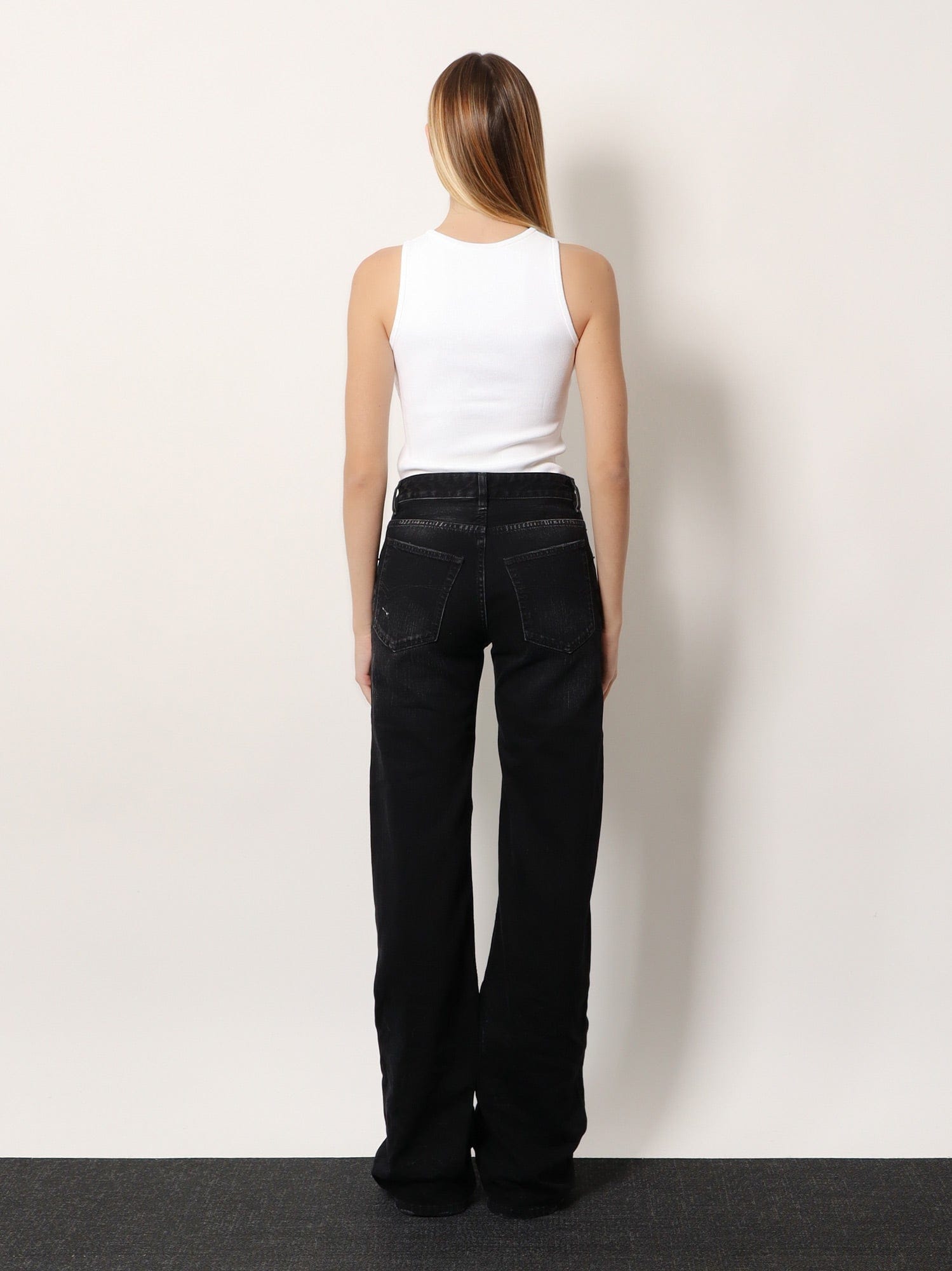 Balenciaga Wide Leg black denim trousers