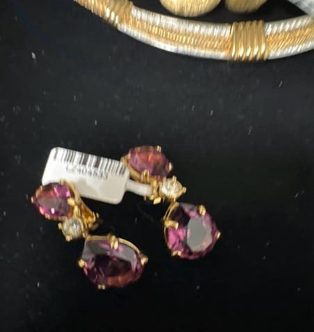 Dior purple teardrop ear clips LZ404533