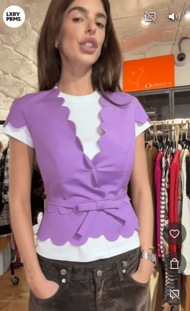 Dior Christian Dior Lilac Top AGC3443